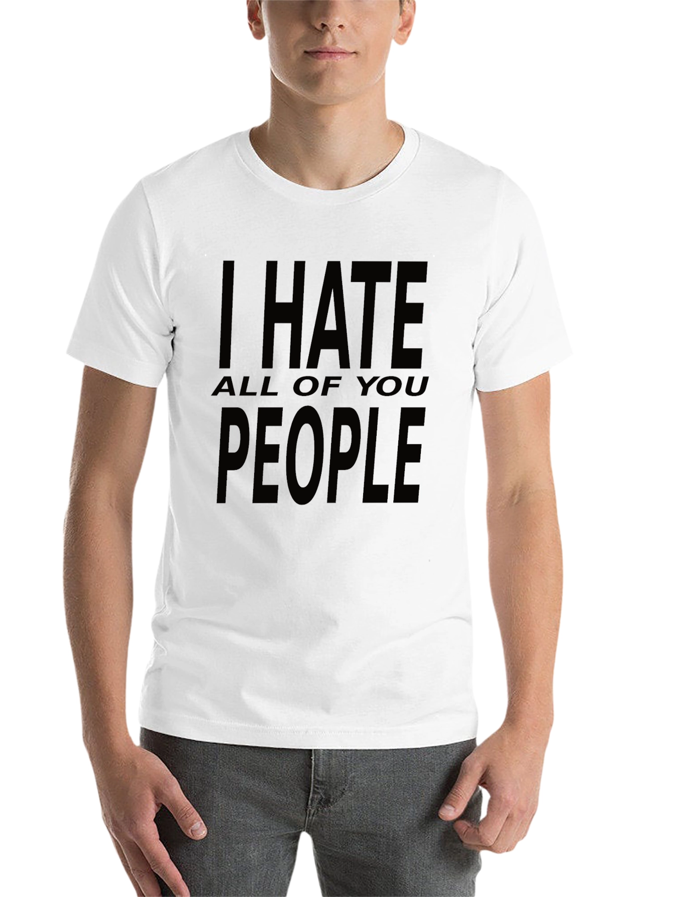 Black I Hate All of You People Graphic Tee view 14