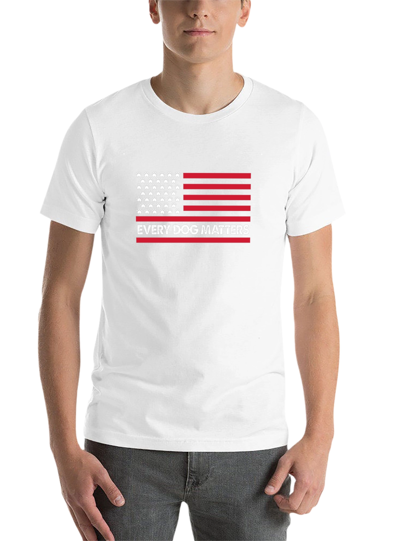Black Every Dog Matters Patriotic Tee view 14