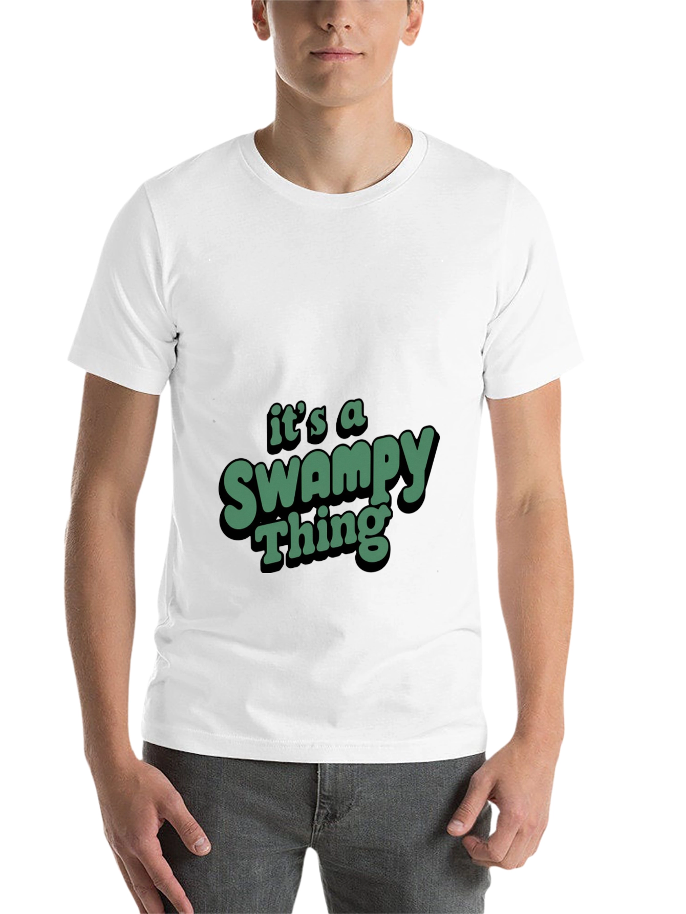 Black Swampy Thing Graphic T-Shirt view 14