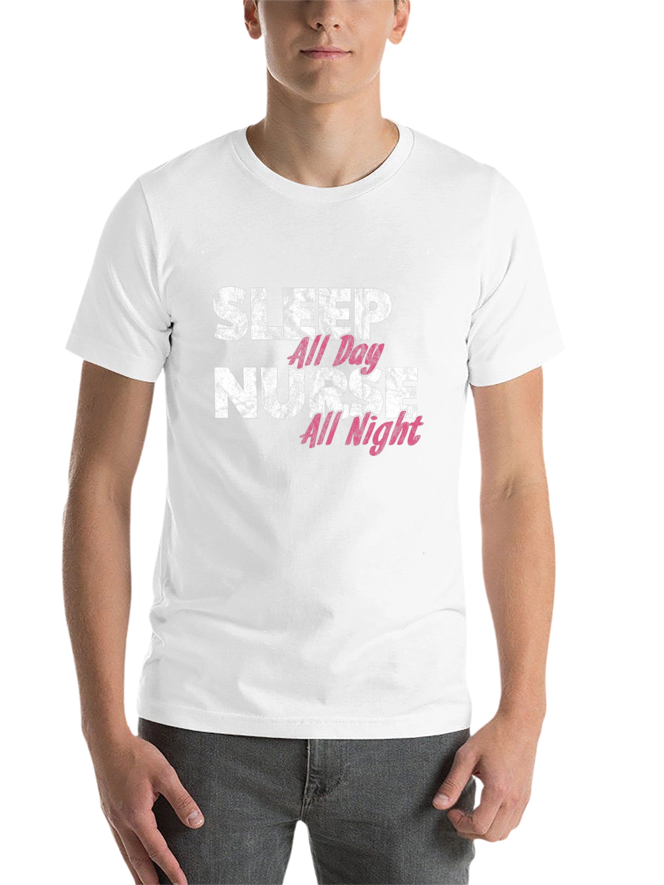 Black Sleep All Day Nurse All Night Graphic Tee view 14