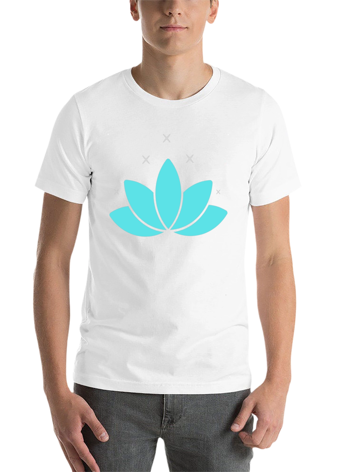 Black Lotus Flower Graphic Tee - Black view 14