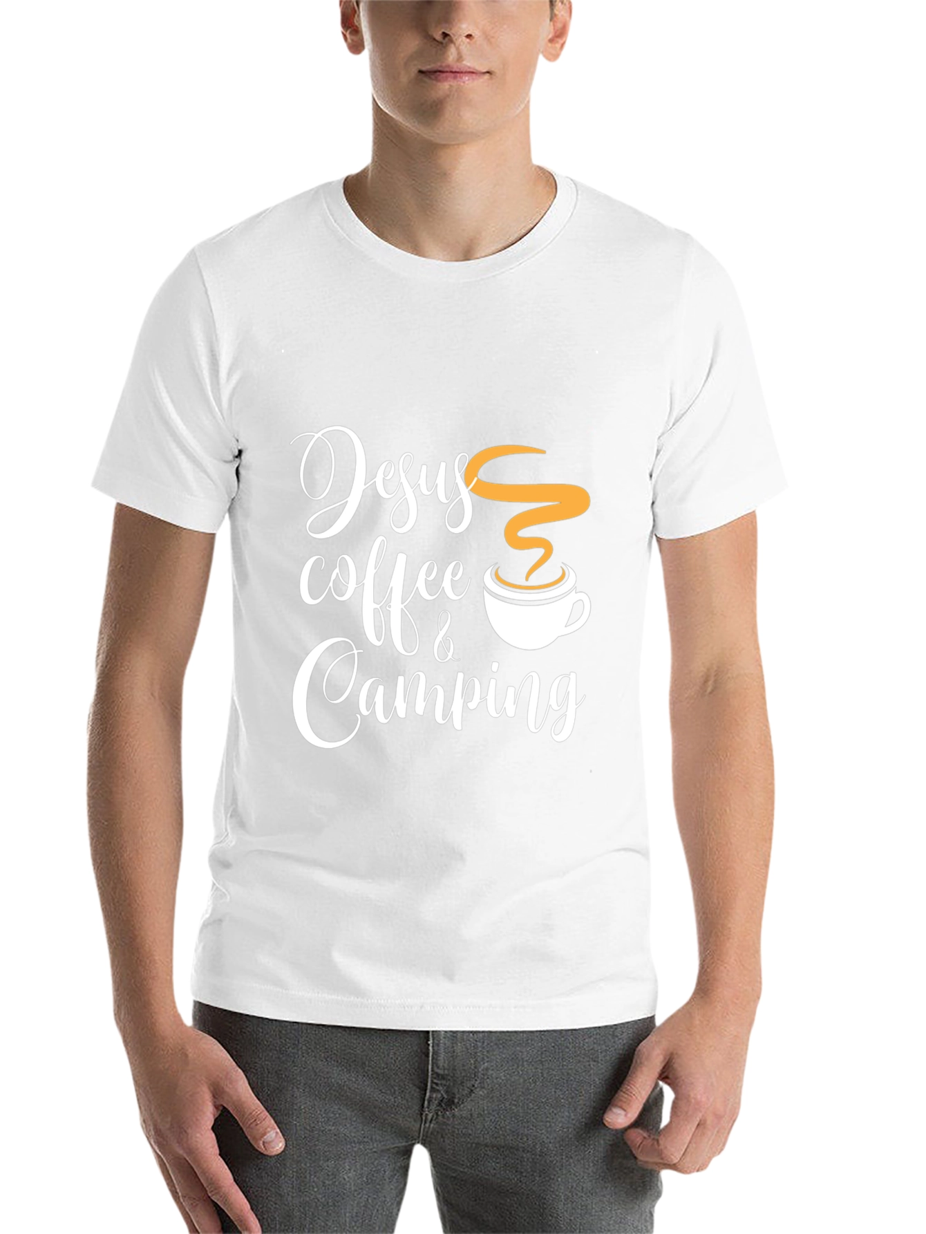 Black Jesus Coffee Camping Graphic Tee view 14