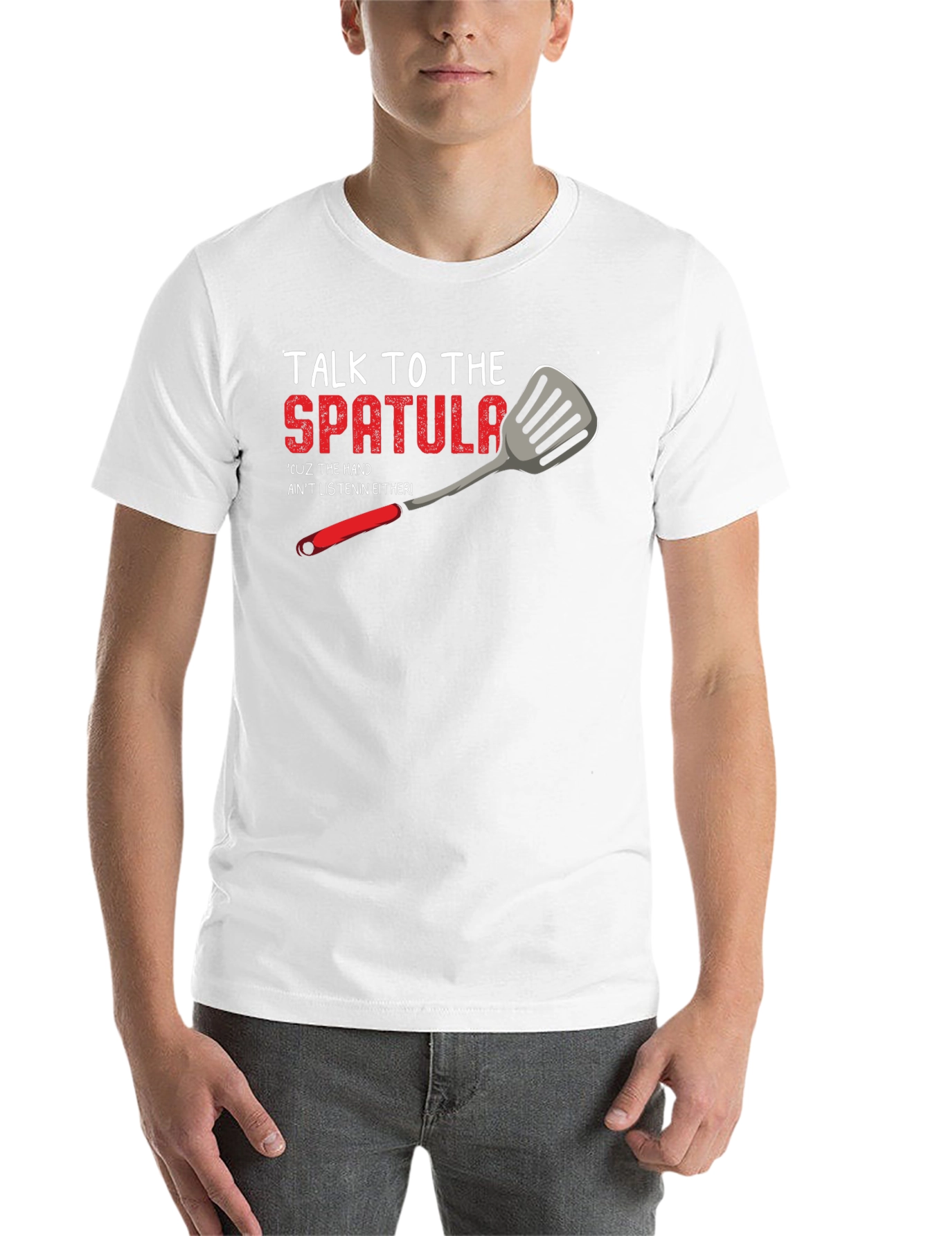Black Talk to the Spatula T-Shirt - Funny Kitchen Humor Tee view 14
