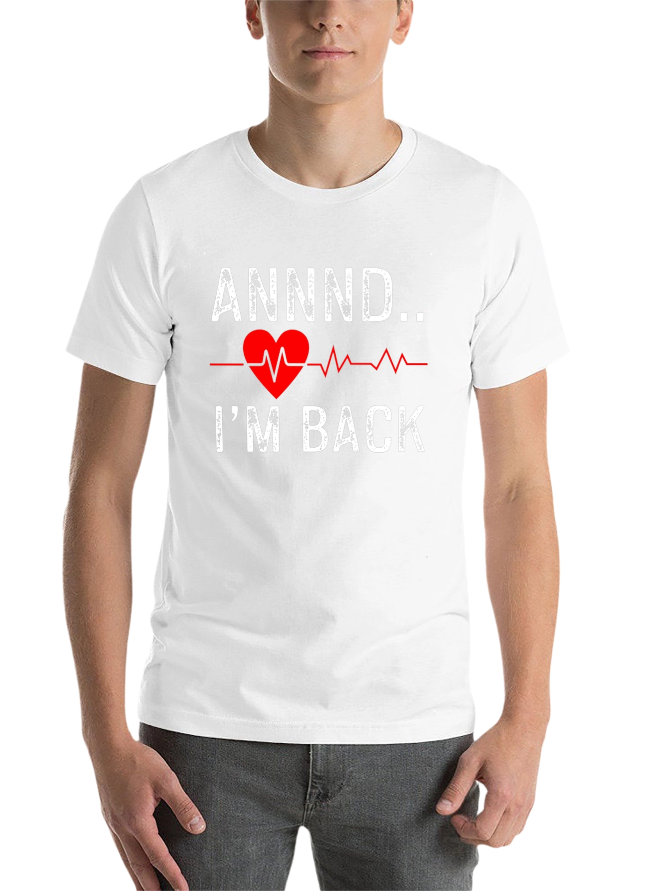 Black I'm Back Heartbeat Graphic Tee view 14