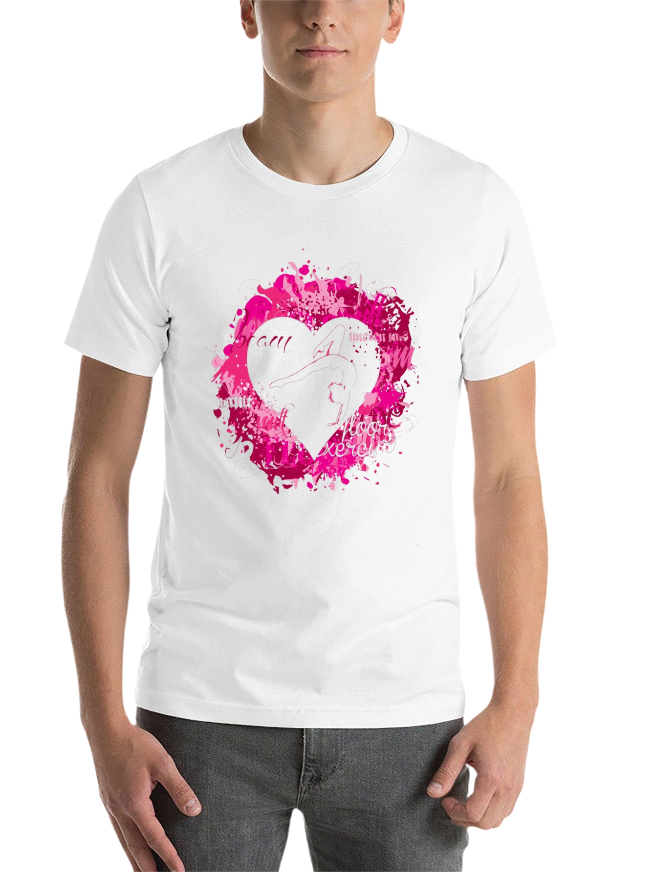 Black Black T-Shirt with Heart Graphic view 14