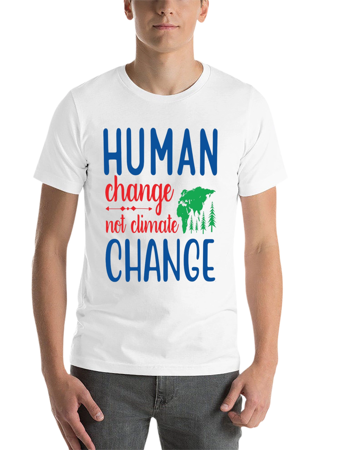 Black Human Change, Not Climate Change Graphic Tee view 14