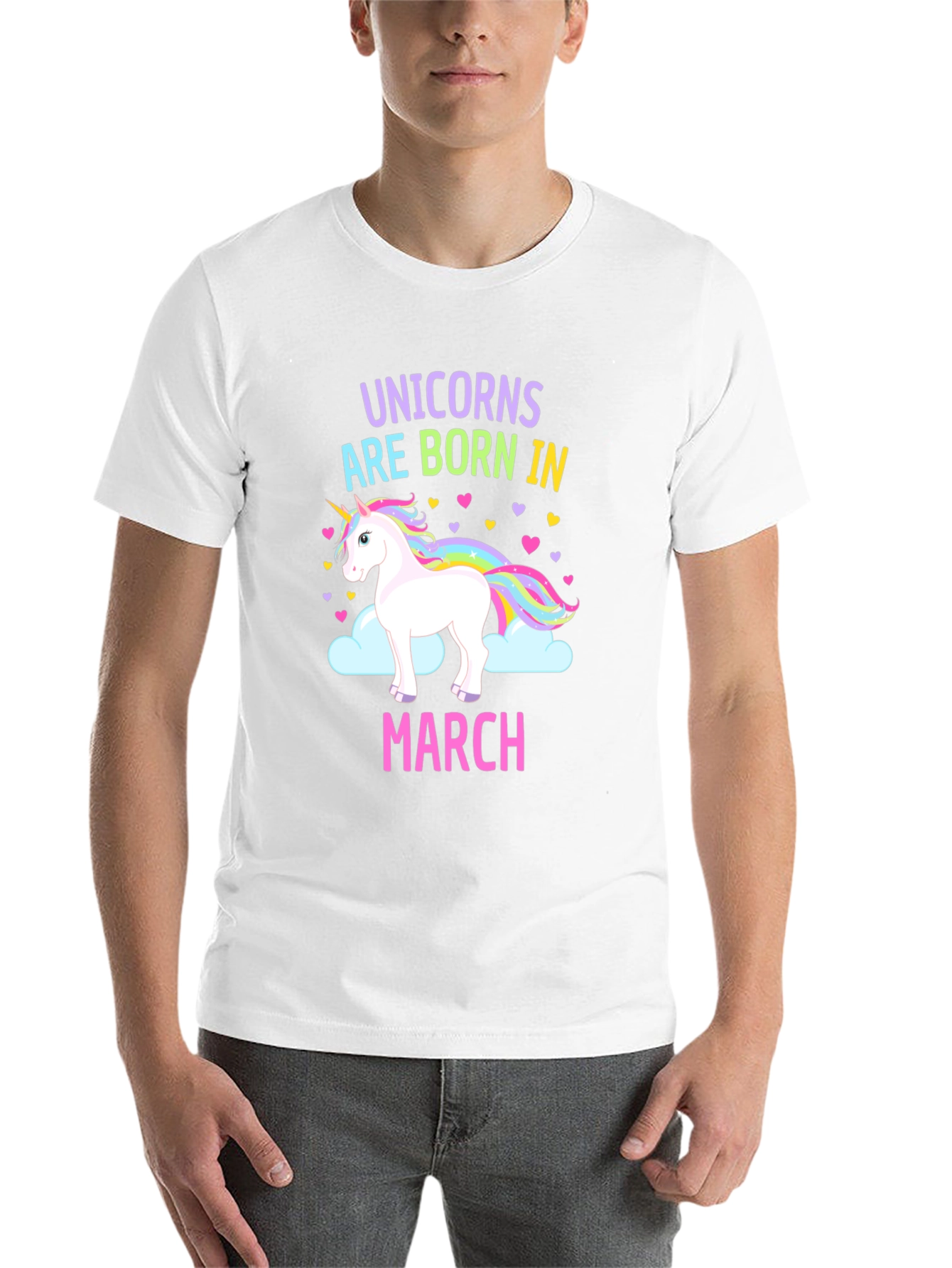 Unicorn Born in March T-Shirt - 14