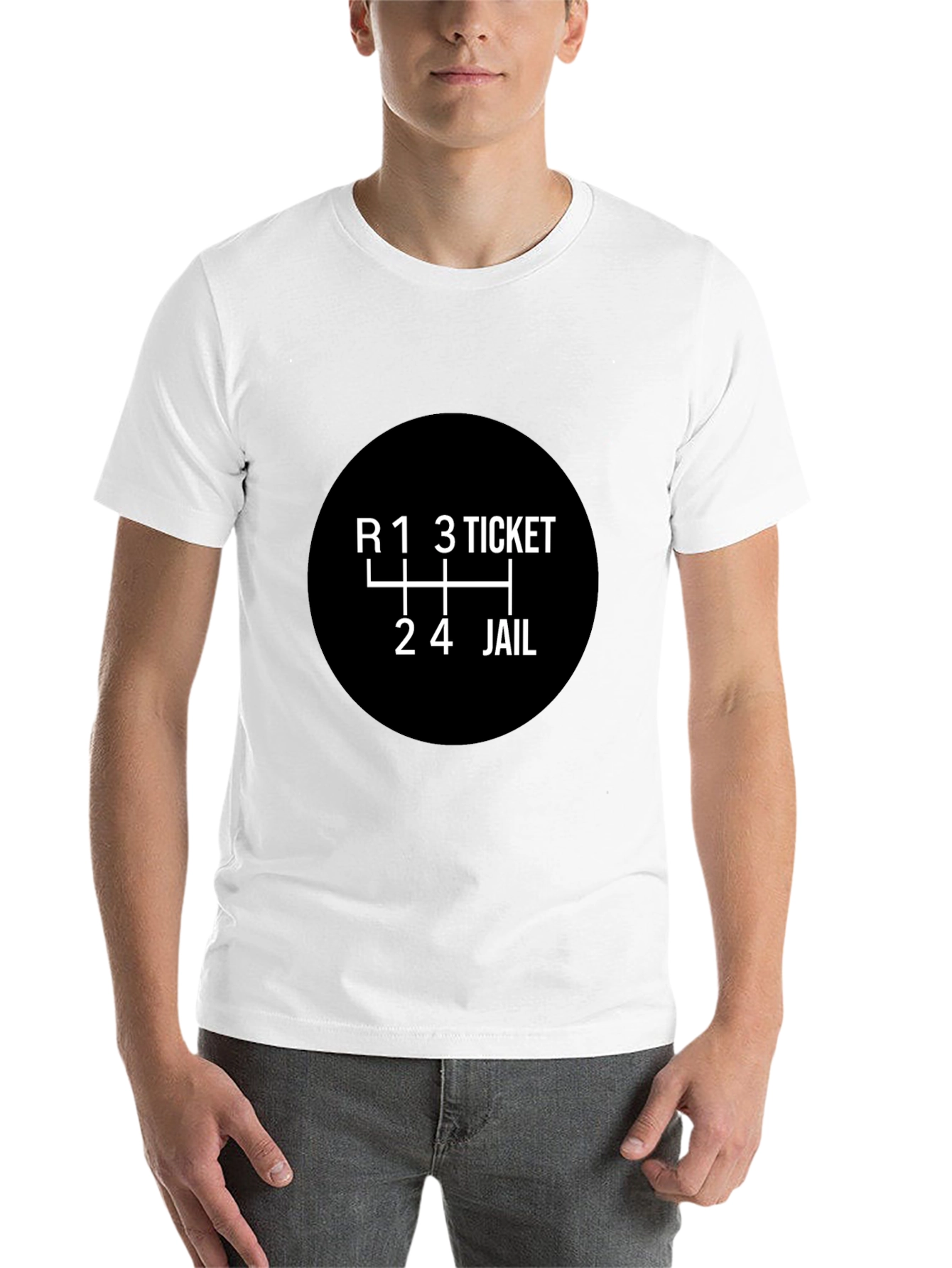 Black Funny Car Enthusiast T-Shirt - Shift to Jail! view 14