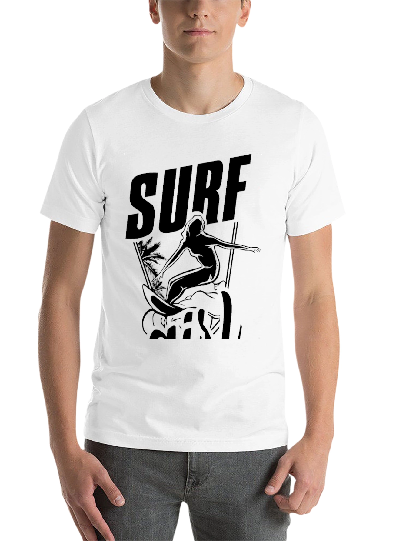 Black Surf Girl Black Graphic Tee view 14