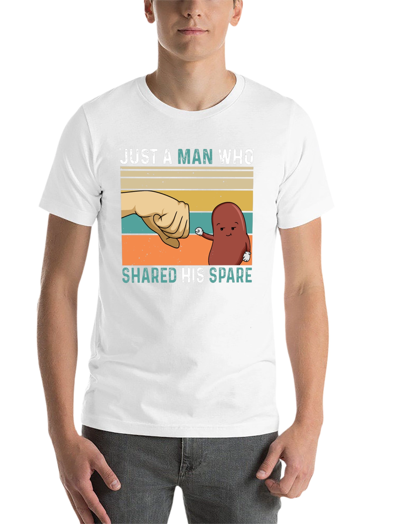 Black Just A Man Who Shared His Spare Rib T-Shirt view 14