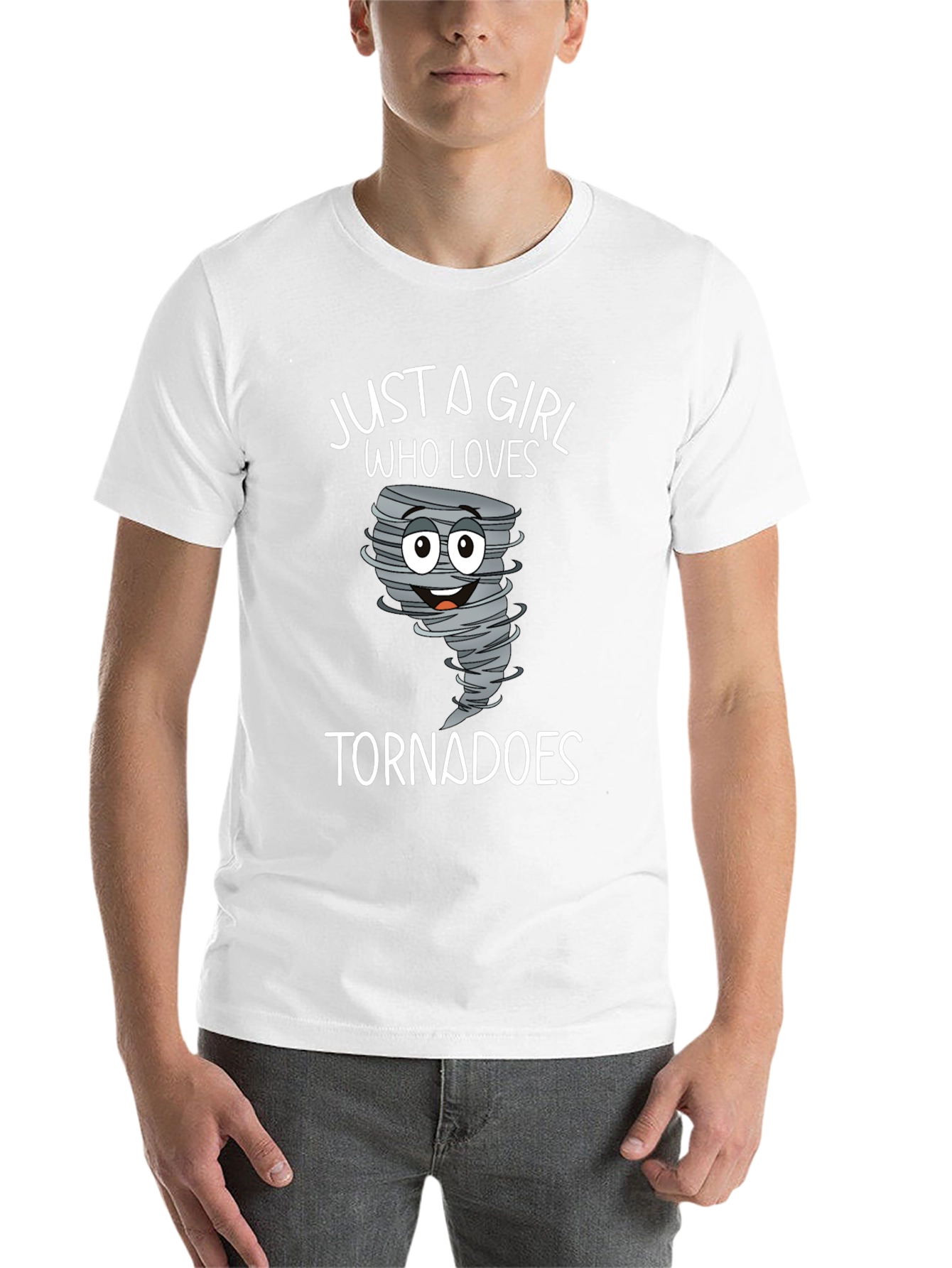 Black Just a Girl Who Loves Tornadoes T-Shirt view 14