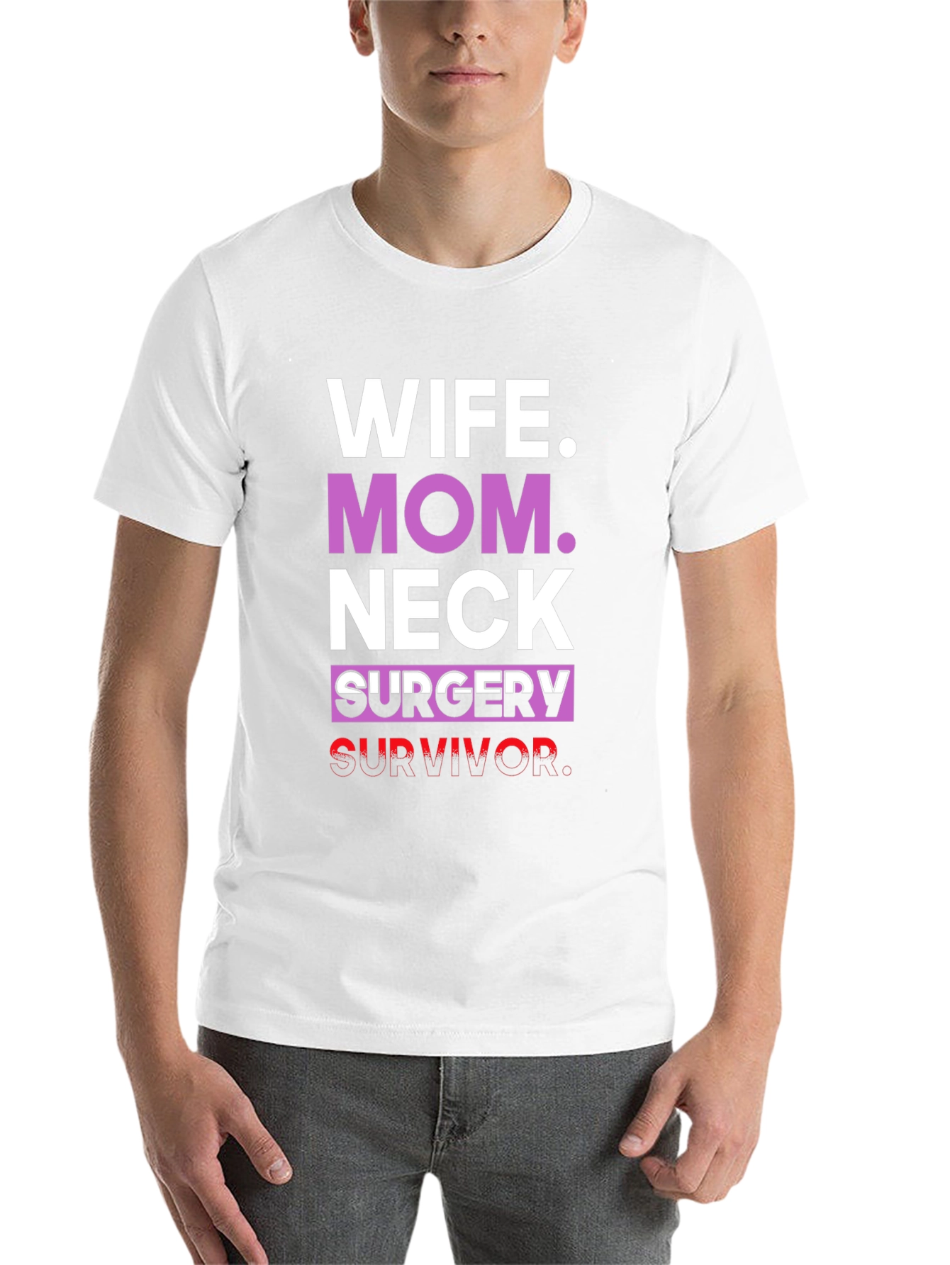 Black Wife Mom Neck Surgery Survivor Graphic Tee view 14