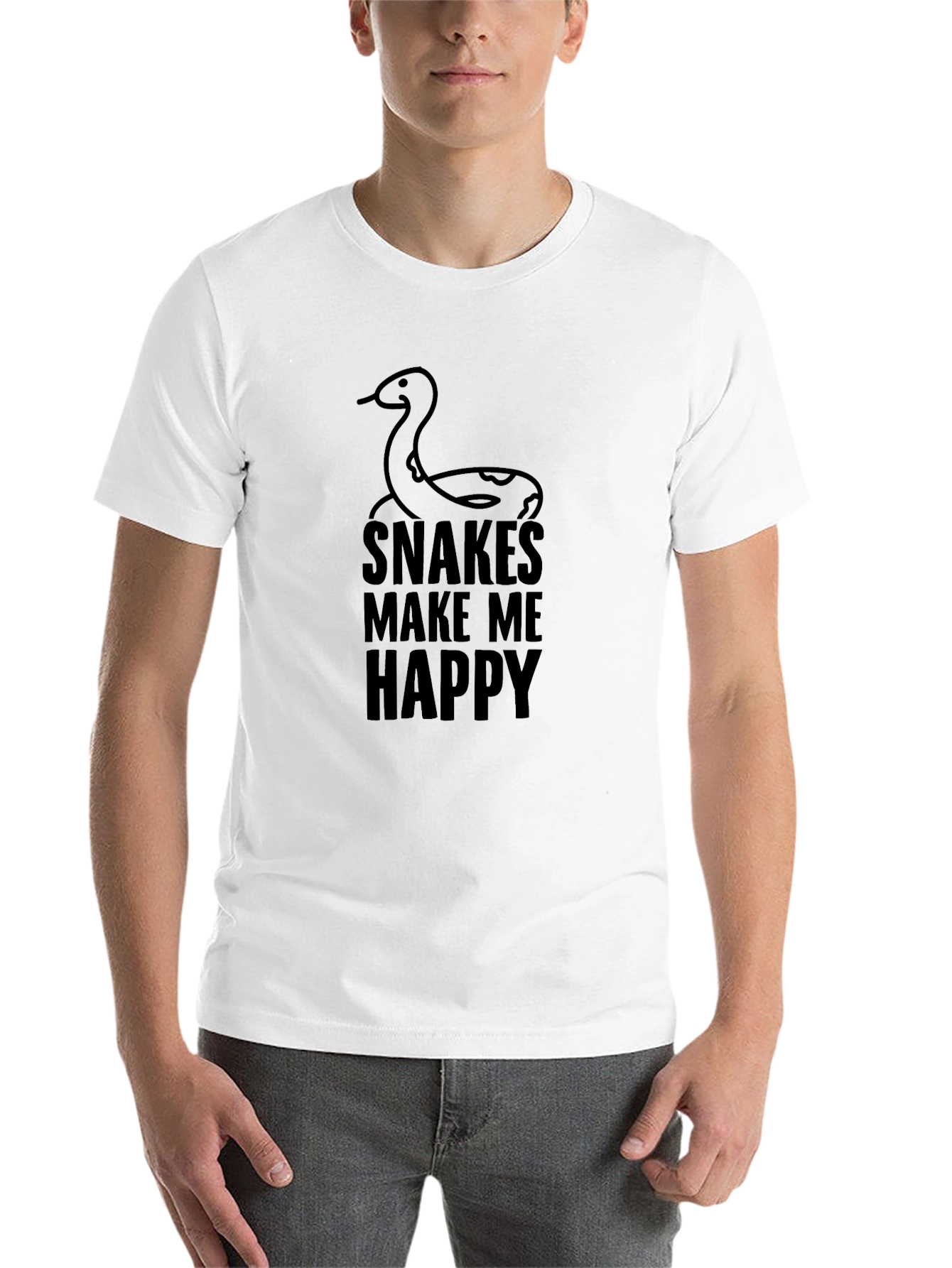 Black Snakes Make Me Happy Graphic T-Shirt view 14