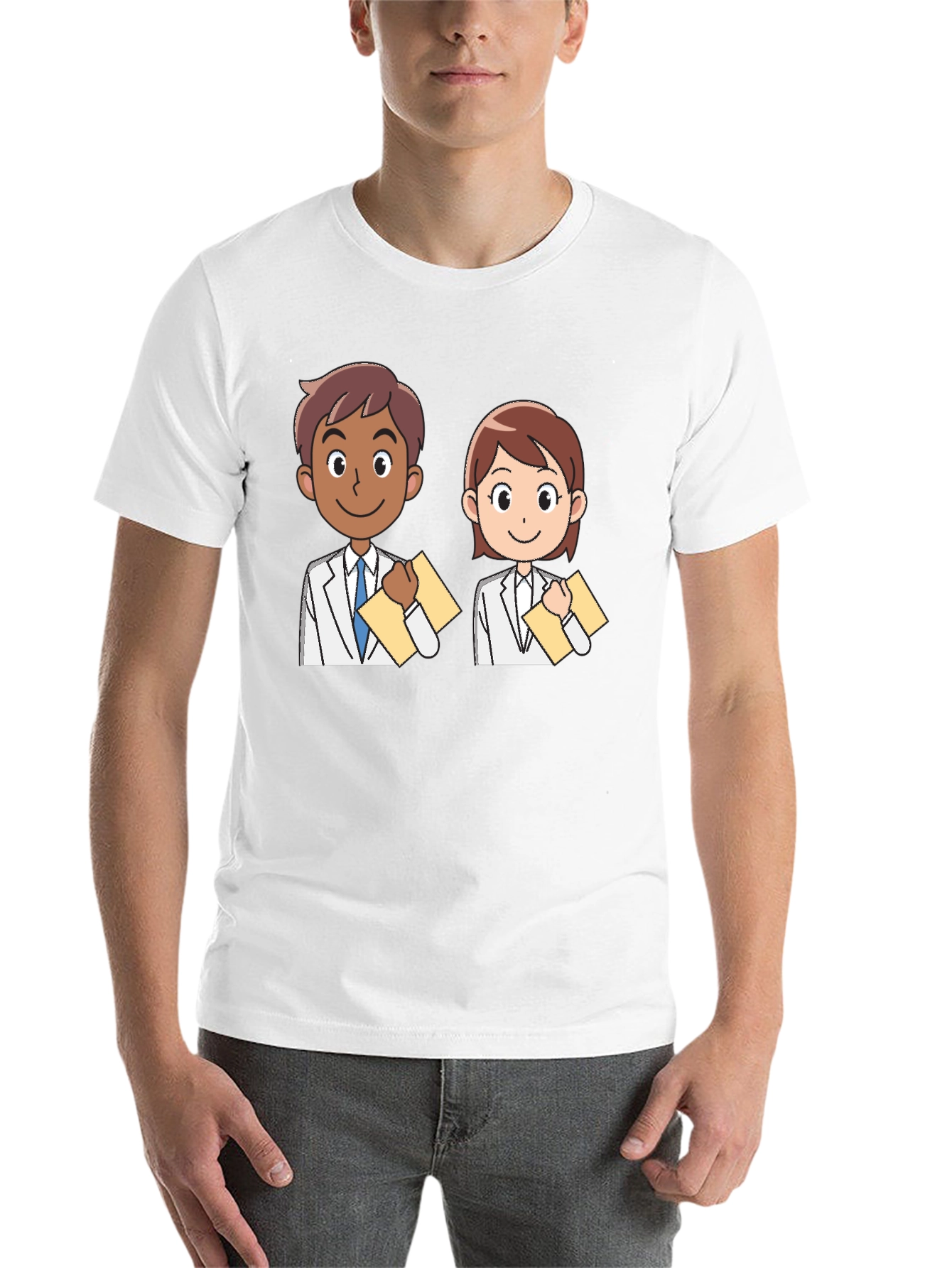 Black Cartoon Doctor T-Shirt view 14