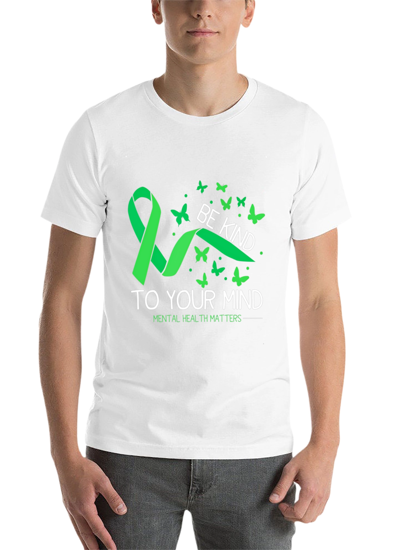 Black Be Kind to Your Mind Mental Health Matters T-Shirt view 14