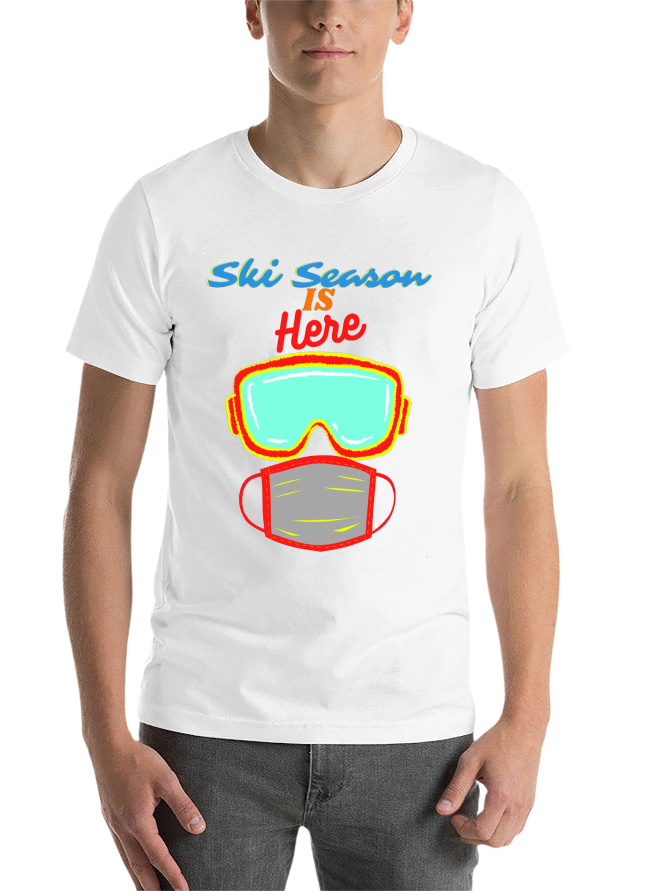 Black Ski Season Mask T-Shirt view 14