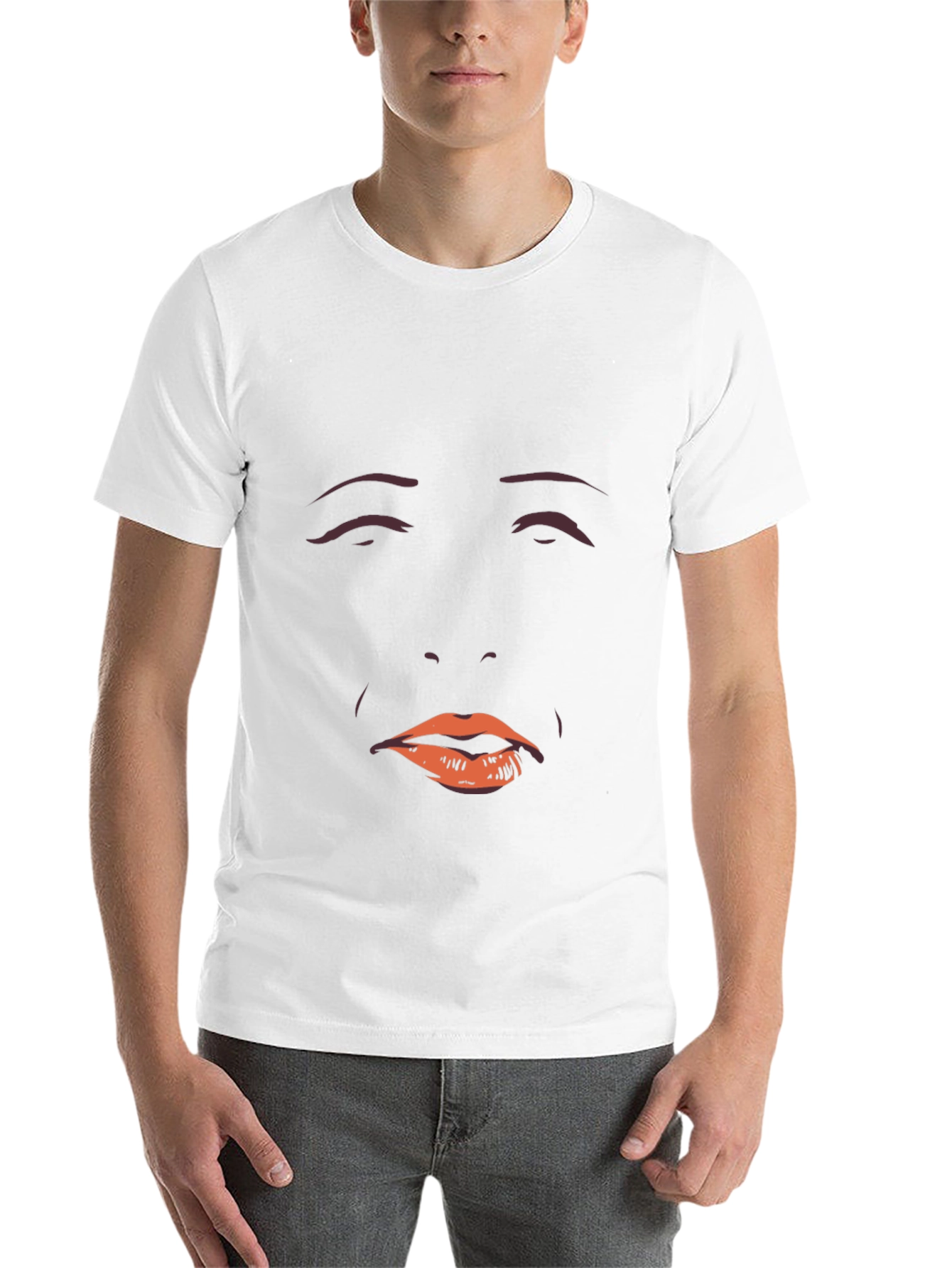 Black Mysterious Face Graphic Tee - Unisex Soft Cotton T-Shirt view 14