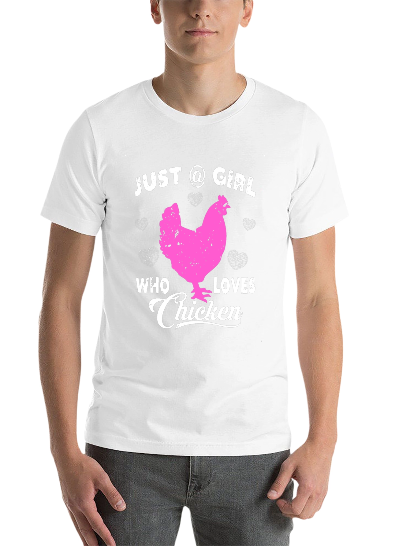 Black Just a Girl Who Loves Chicken T-Shirt view 14