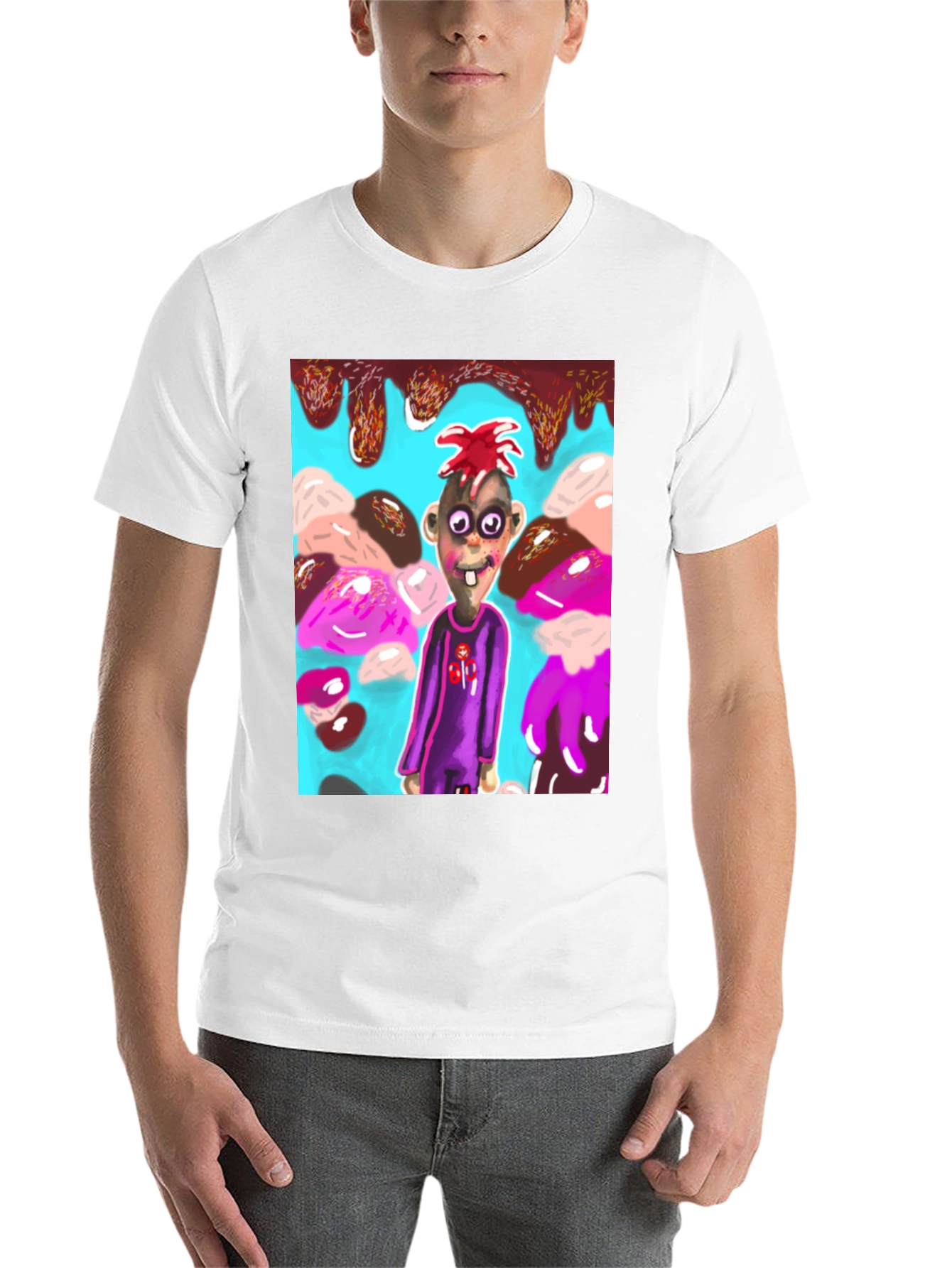 Black Cartoon Character Graphic Tee view 14