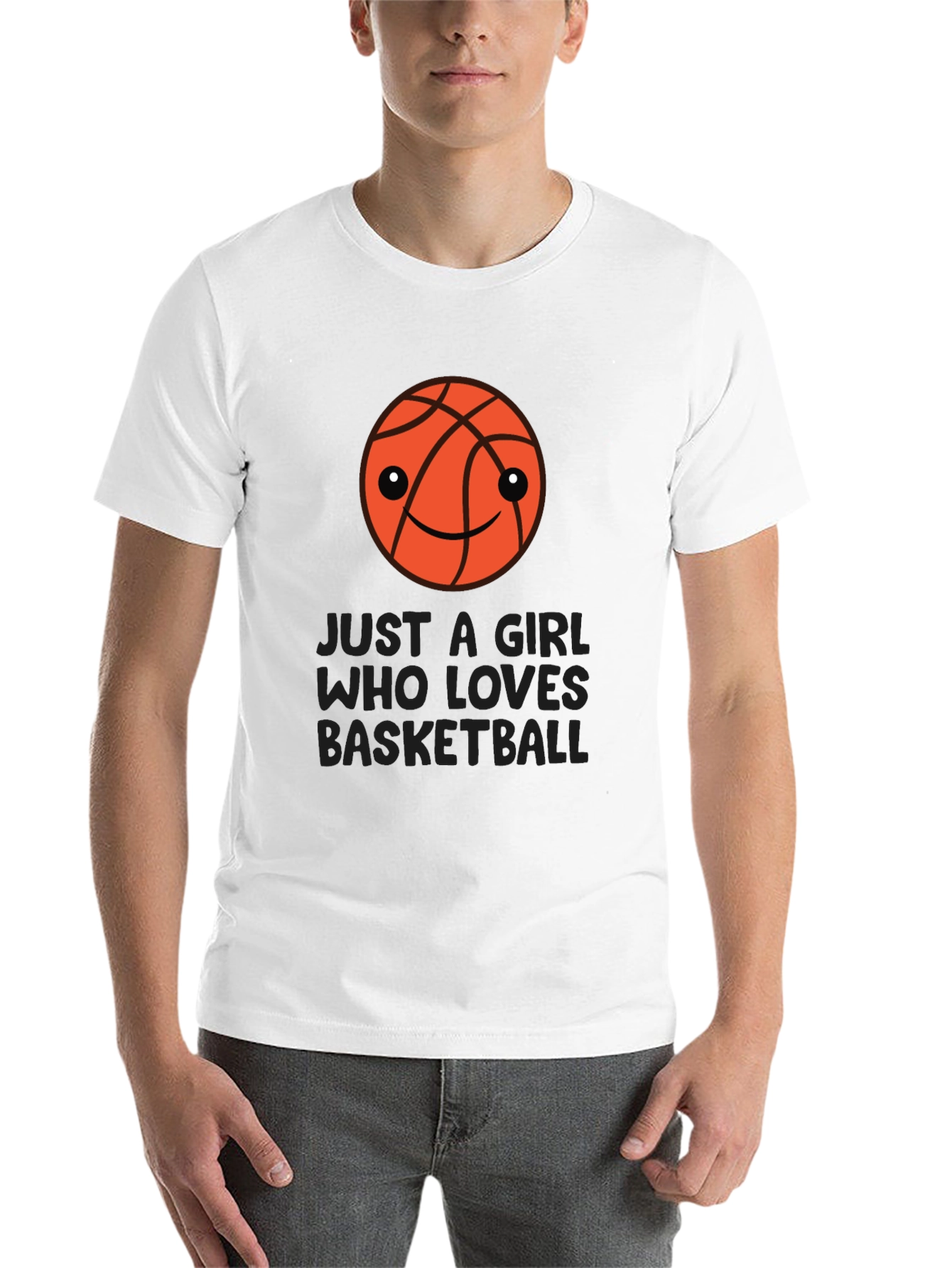 Black Just a Girl Who Loves Basketball T-Shirt view 14