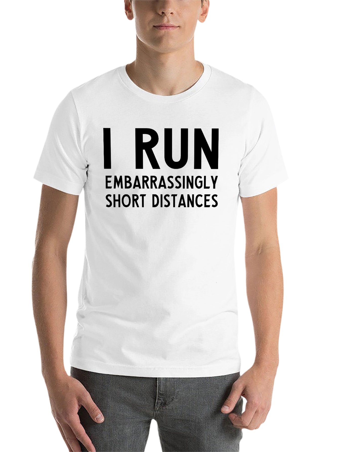 Black Funny Running T-Shirt - Short Distances view 14
