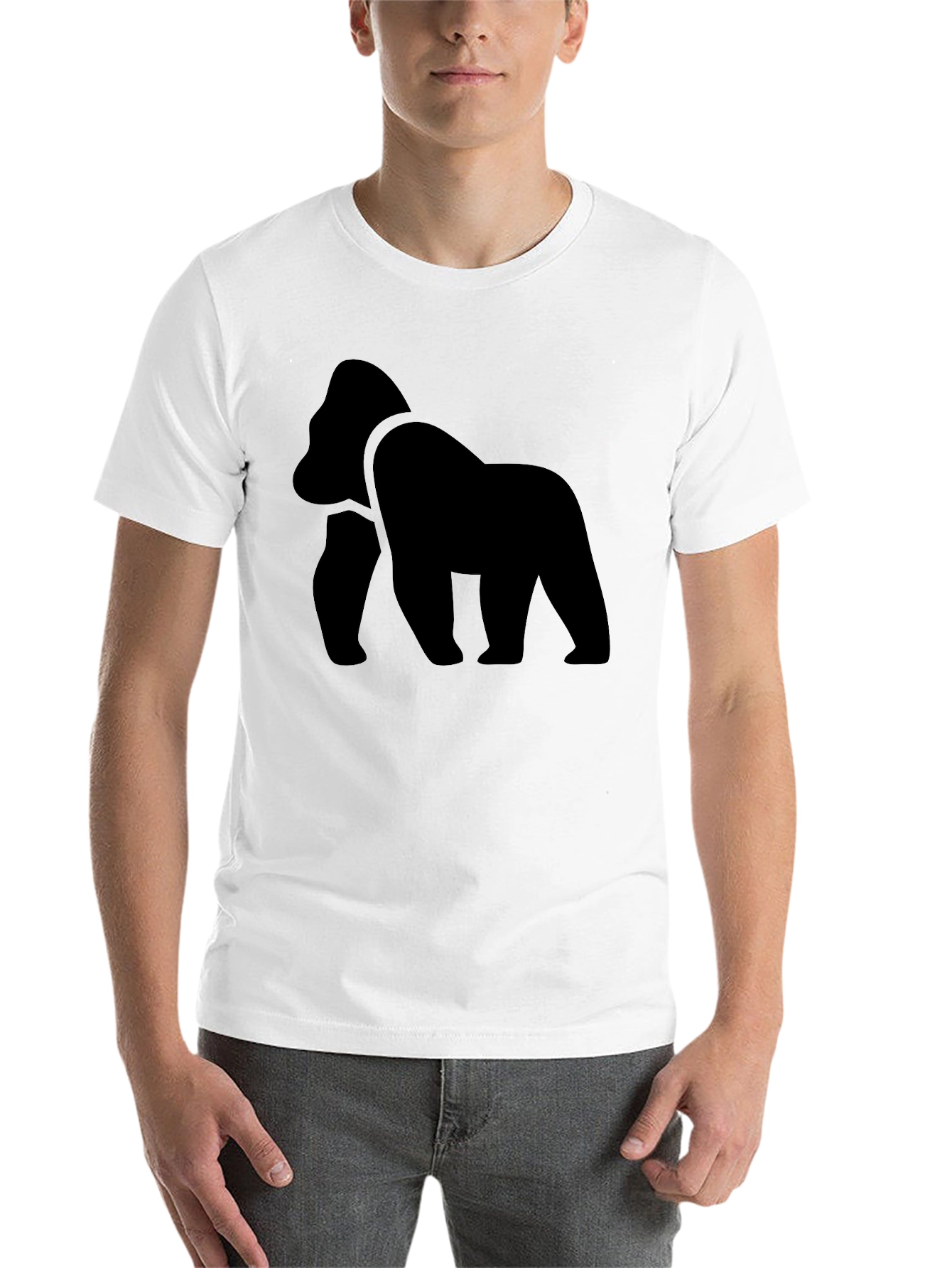 Black Black Gorilla Graphic Tee - Men's Crew Neck view 14