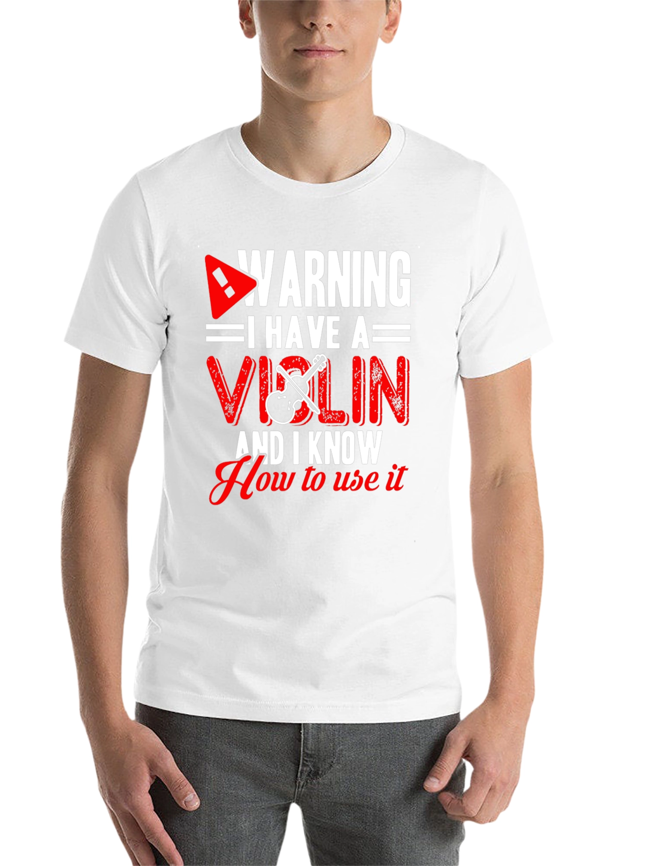 Black Warning I Have A Violin Funny T-Shirt view 14