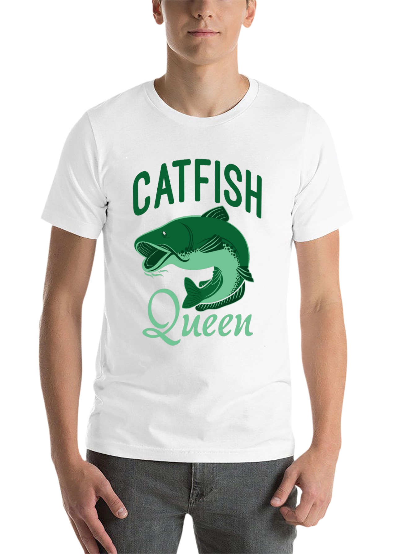 Black Catfish Queen Black T-Shirt - Fishing Apparel view 14