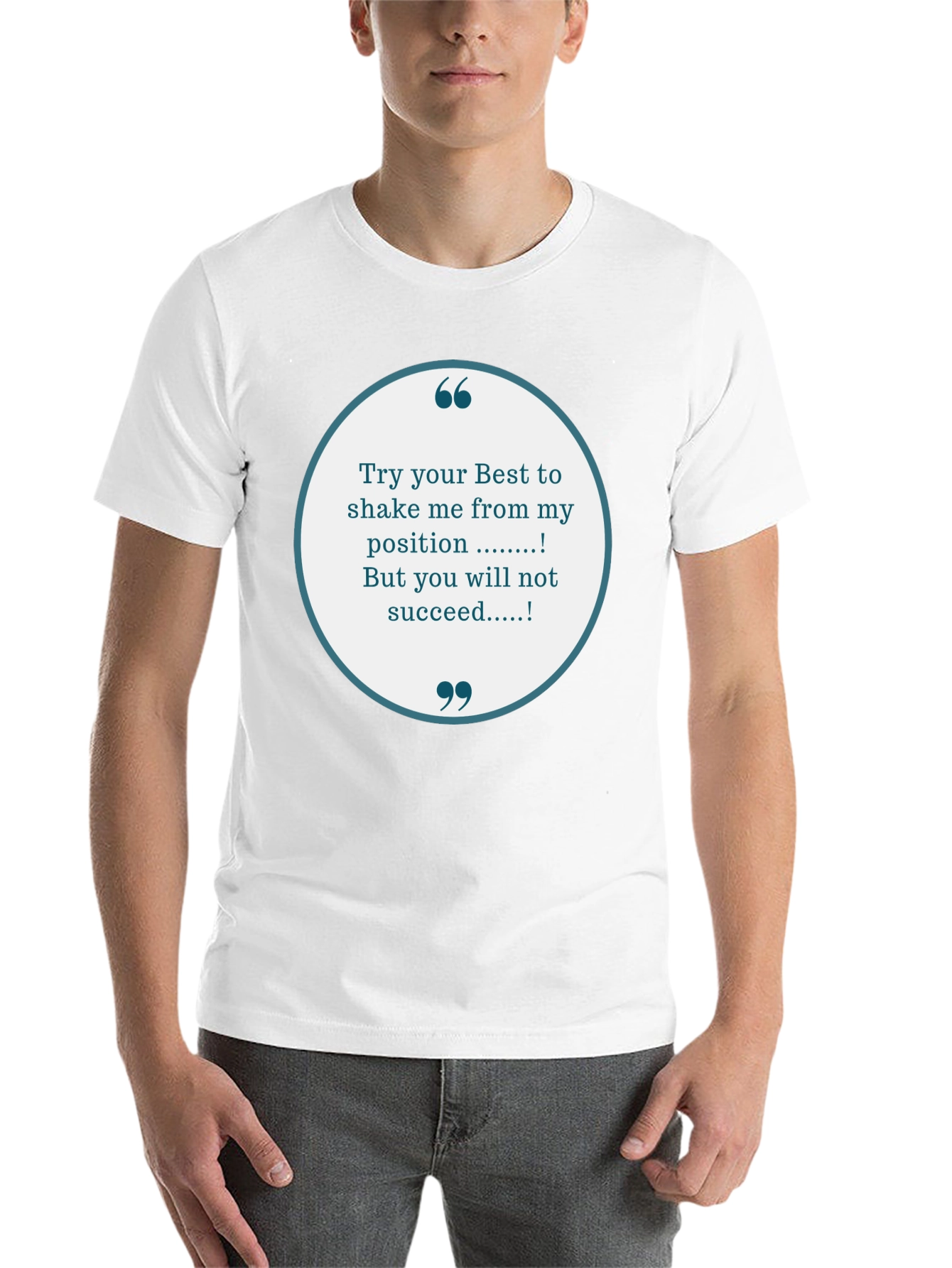 Black Motivational T-Shirt: 'Try Your Best' view 14