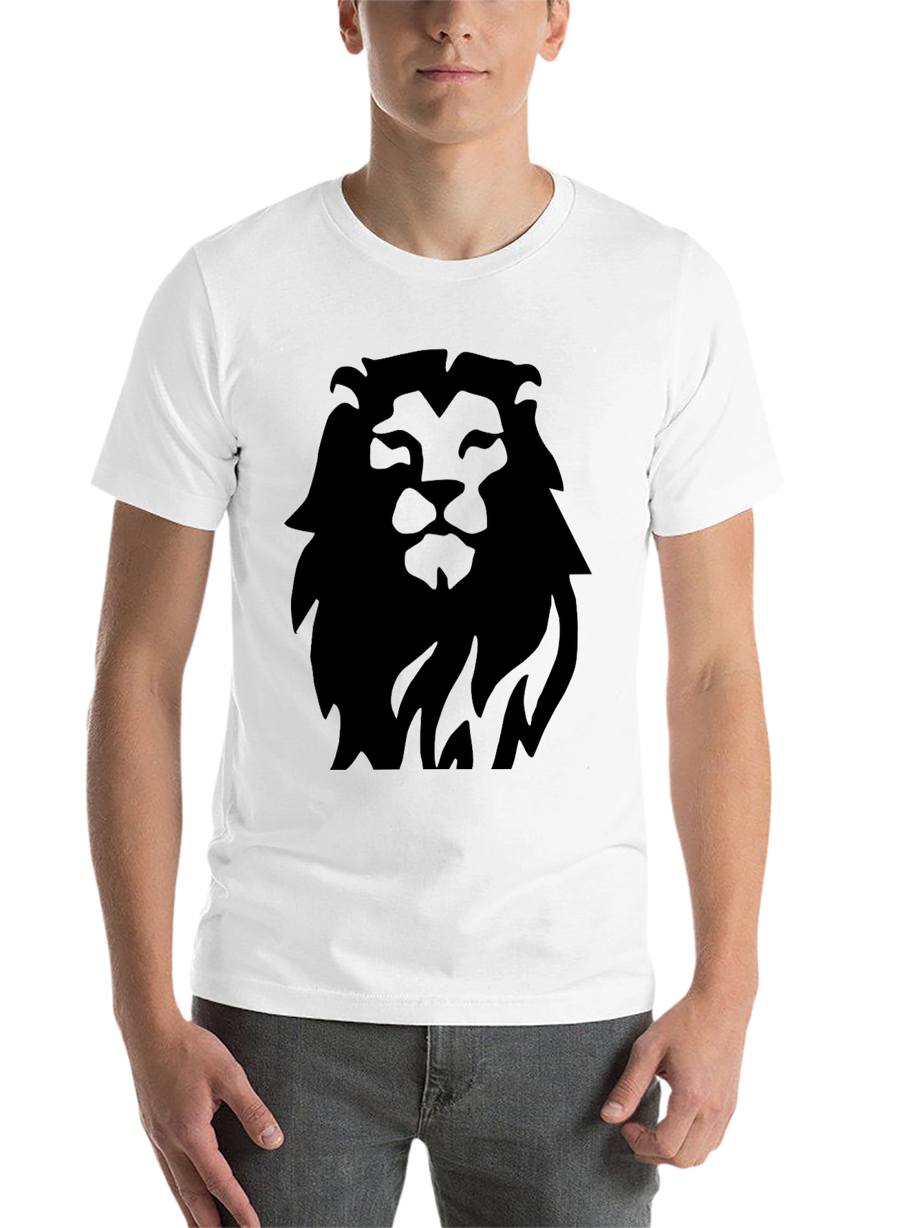Black Lion Graphic Tee - Bold Black Print view 14