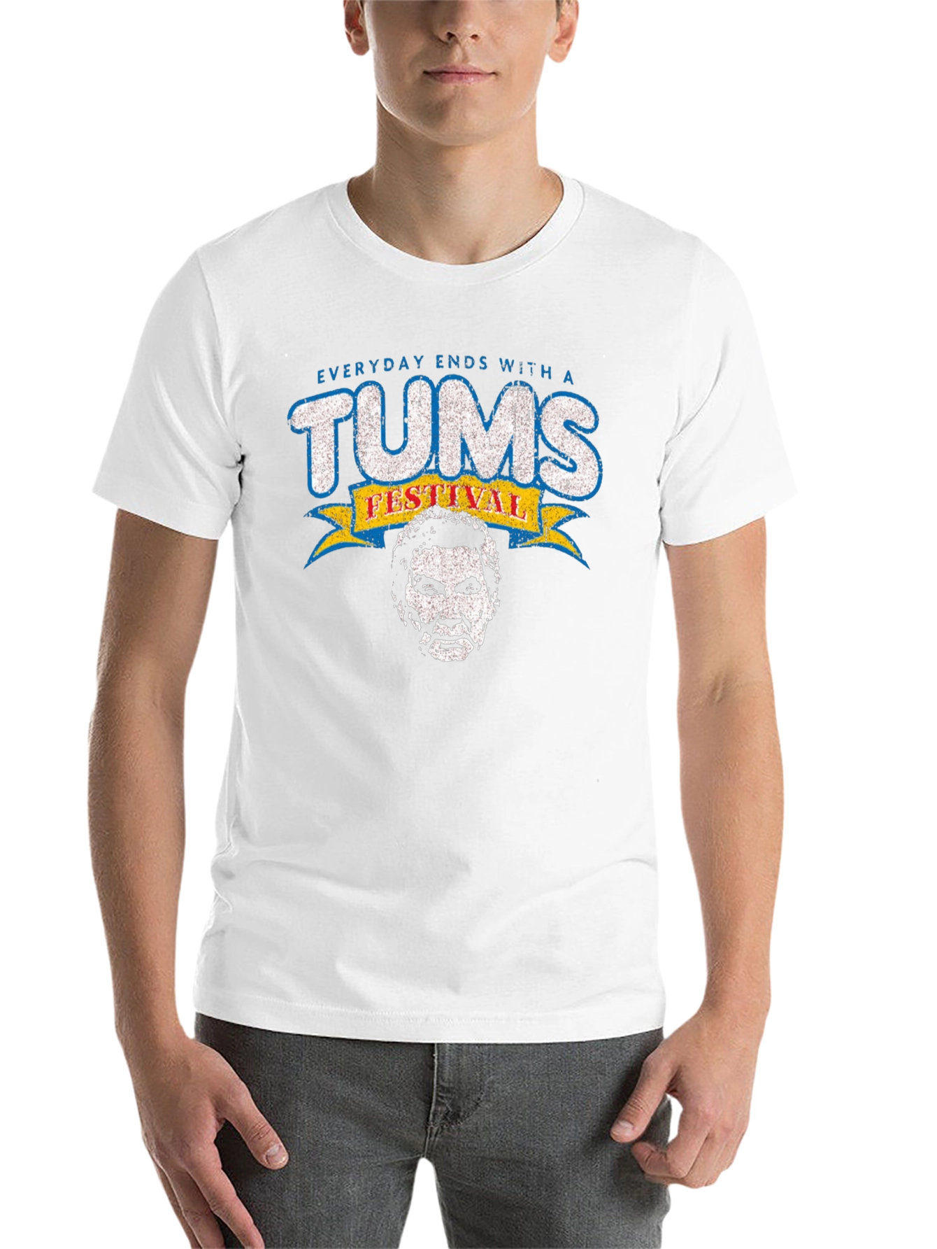 Black Everyday Ends With a Tums Festival Black T-Shirt view 14