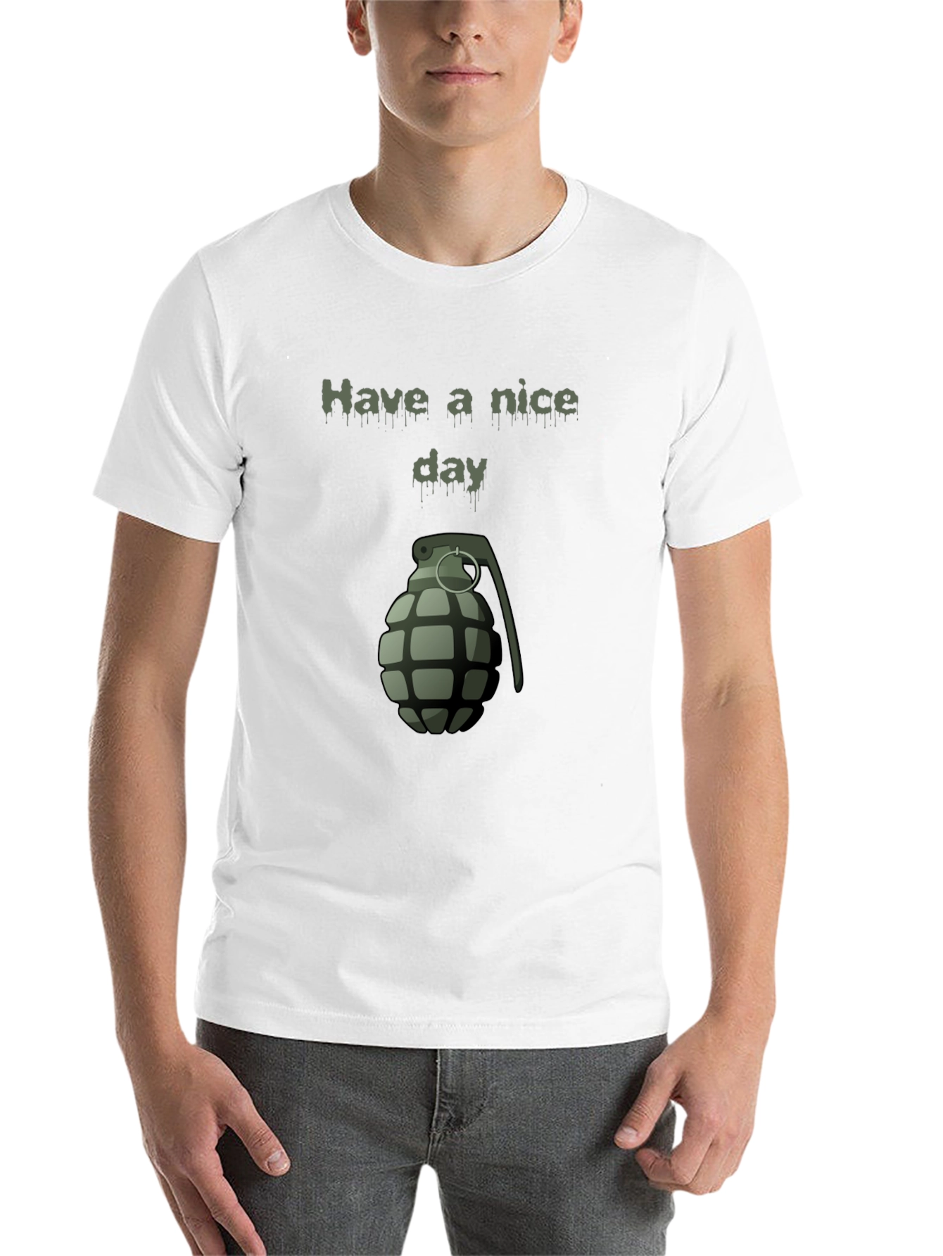 Black Have a Nice Day Grenade Graphic Tee - Black view 14