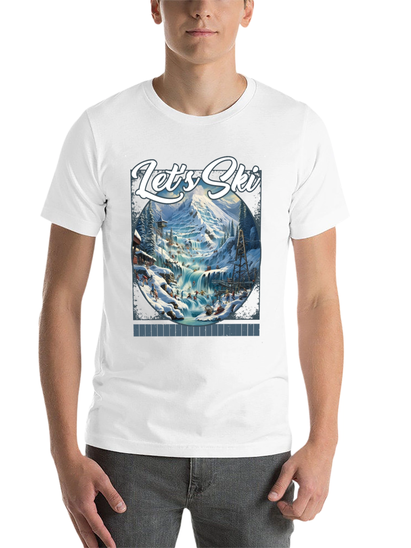 Black Let's Ski Graphic T-Shirt view 14
