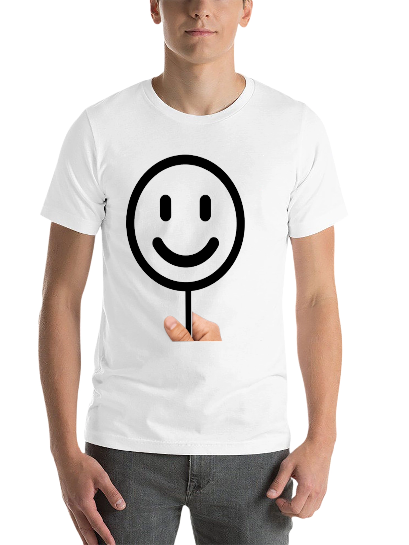 Black Smiley Face Graphic T-Shirt - Black view 14