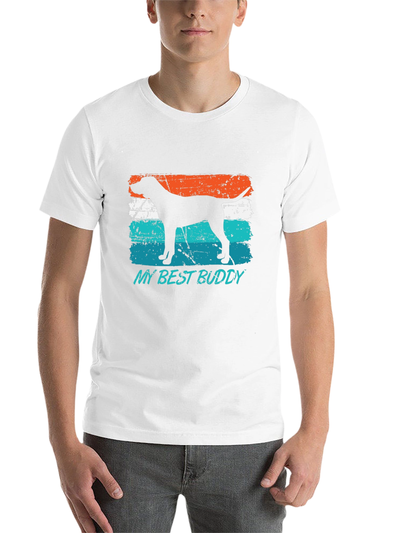 Black My Best Buddy Dog Silhouette Tee view 14
