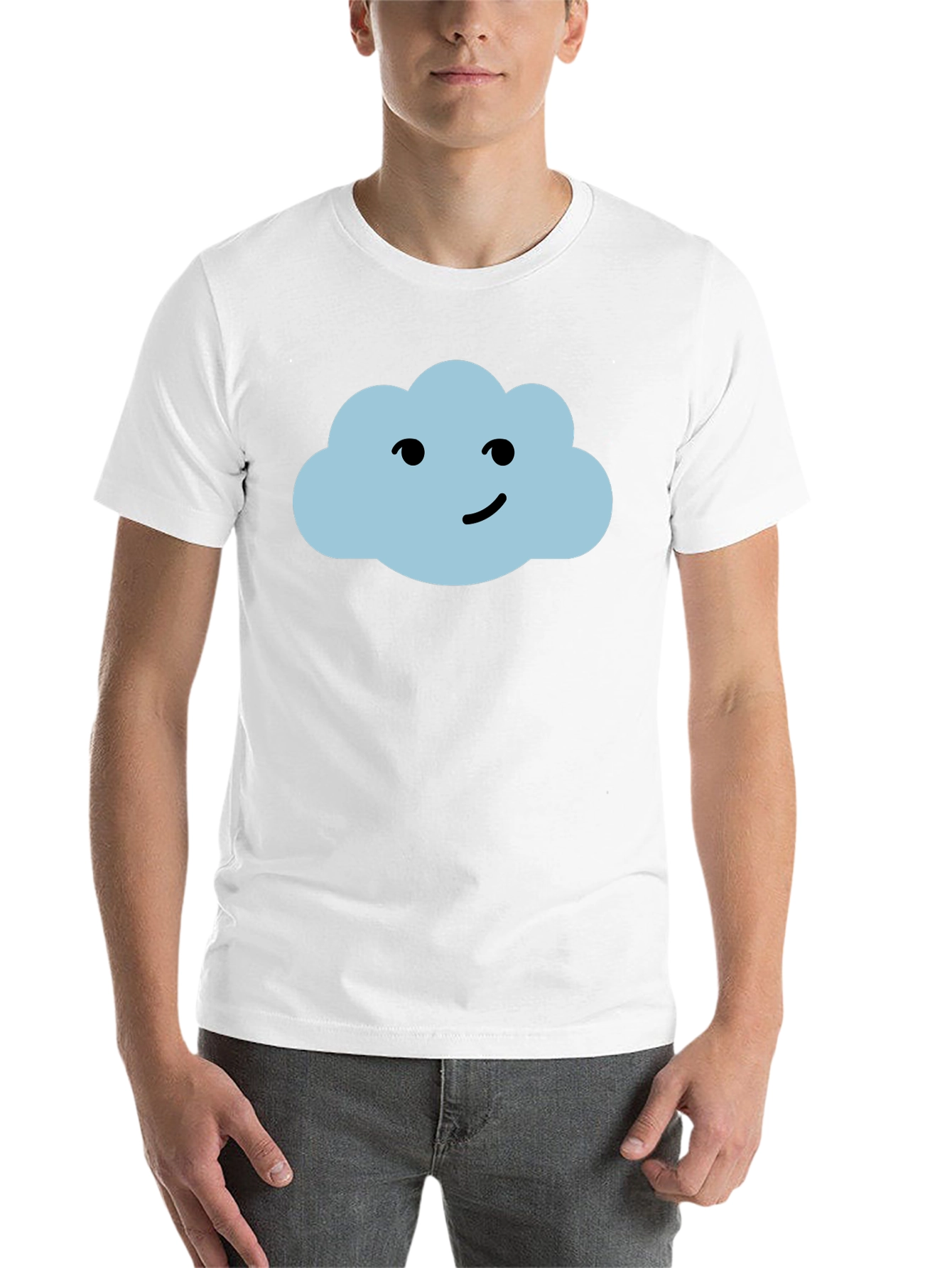 Black Cute Cloud Graphic T-Shirt - Soft Cotton Tee view 14