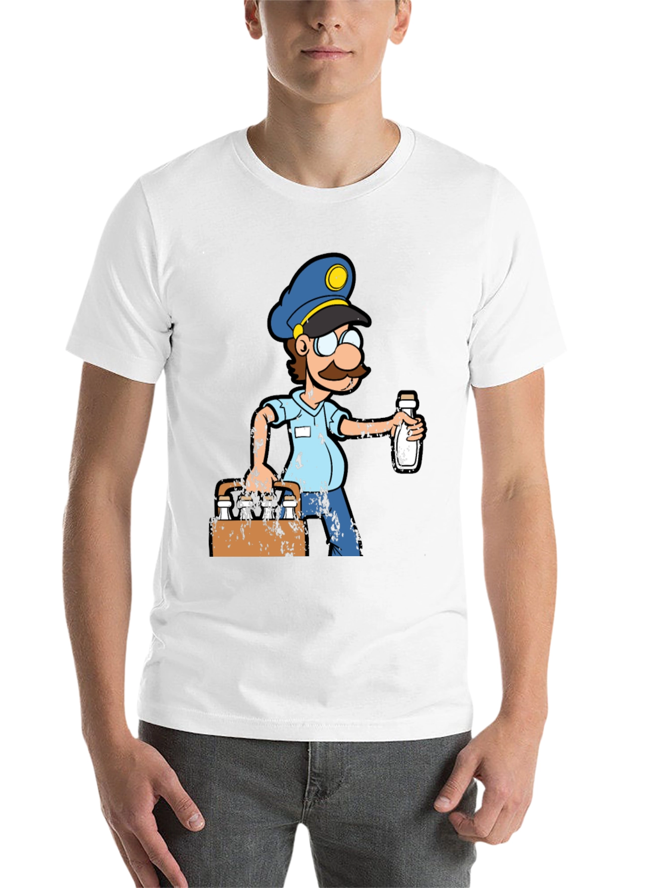 Black Cartoon Milkman T-Shirt view 14