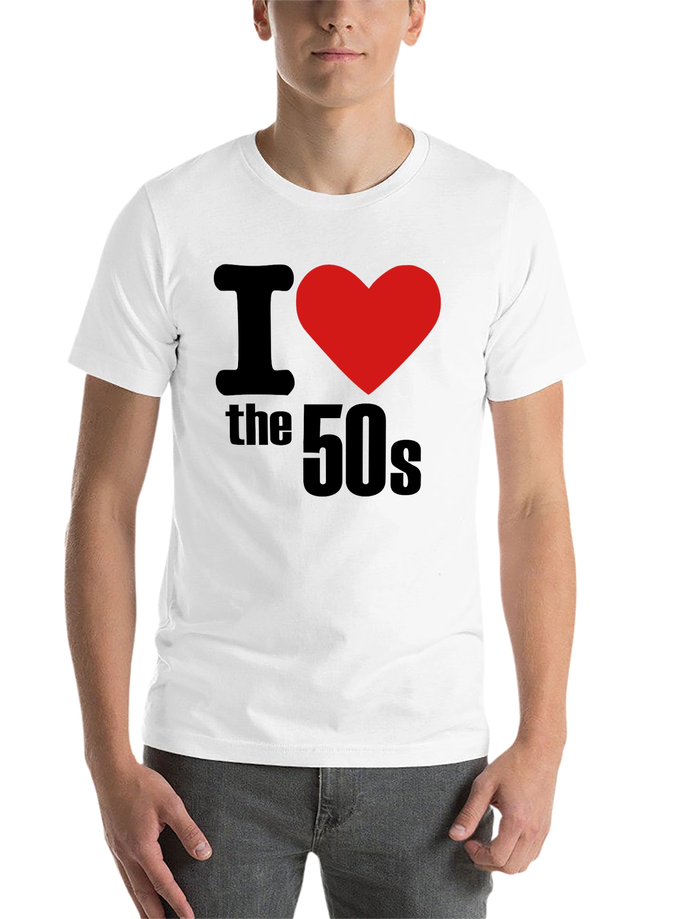 Black I Love The 50s Retro T-Shirt view 14