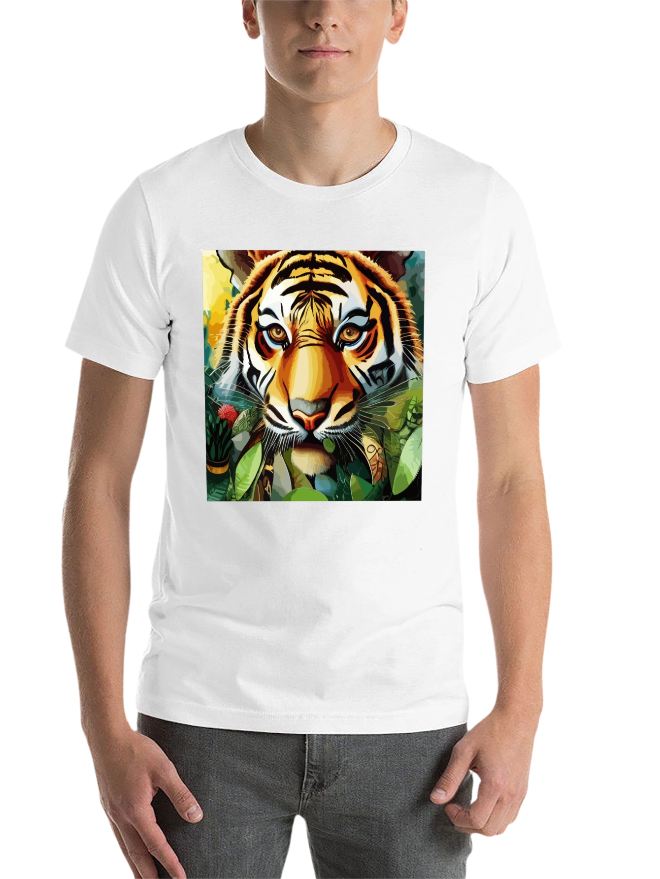 Black Tiger Portrait Graphic Tee - Bold Jungle Style view 14