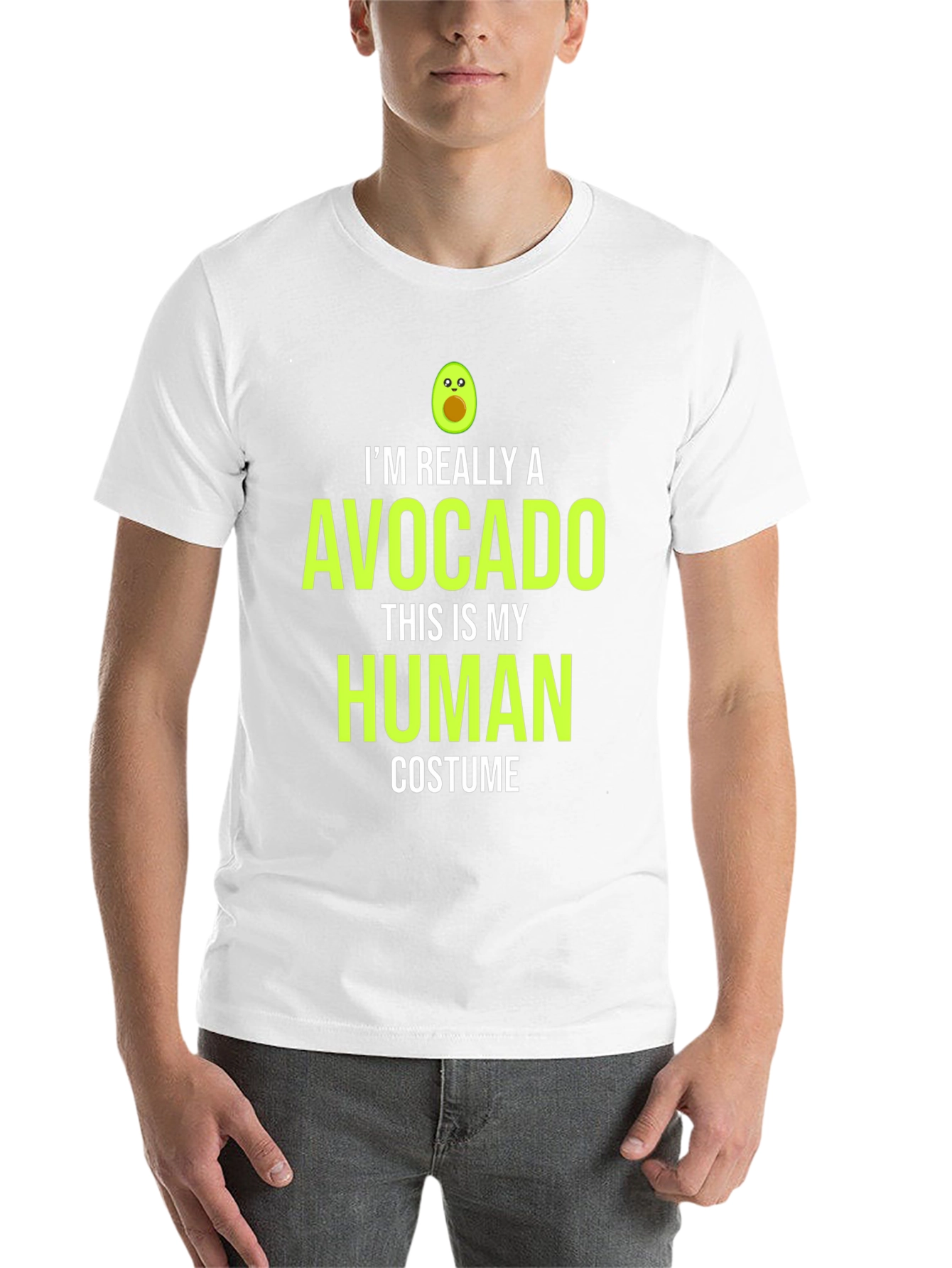 Black Avocado Human Costume T-Shirt - Funny Halloween Tee view 14