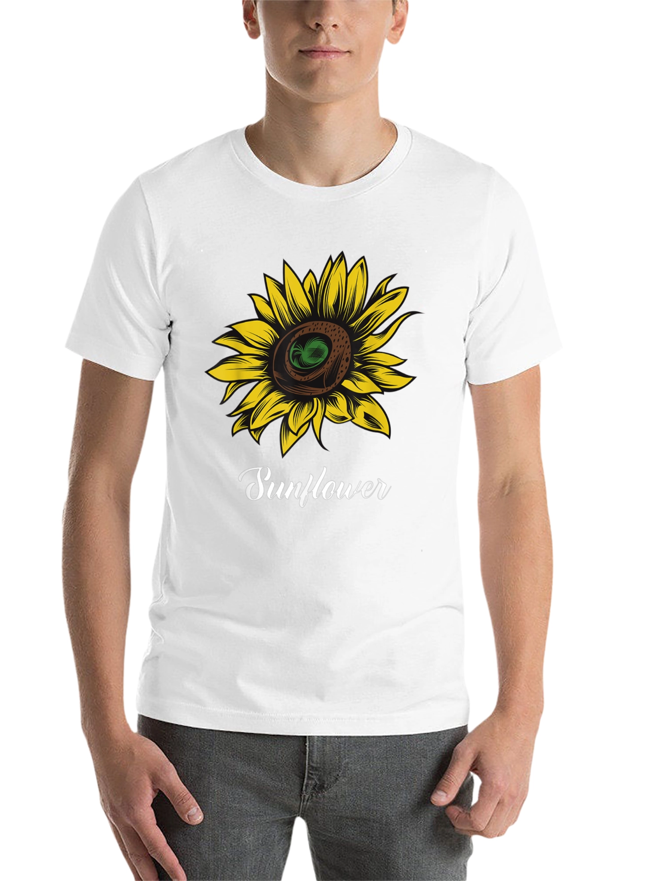 Black Sunflower Graphic T-Shirt - Stylish Black Tee view 14