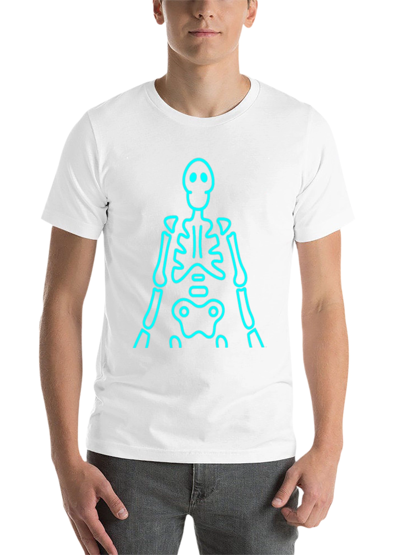 Black Skeleton Glow T-Shirt - Black view 14