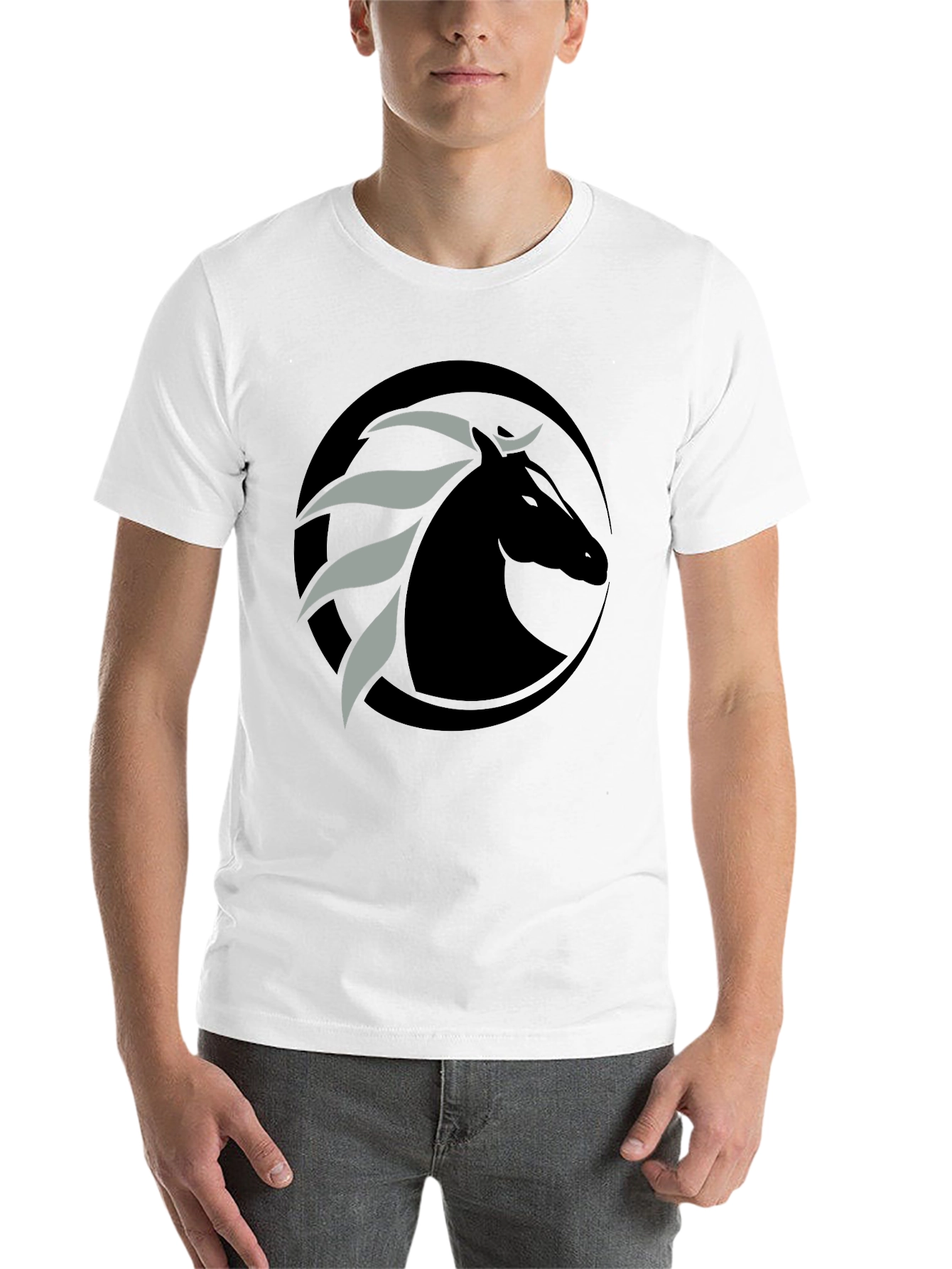 Black Black Horse Graphic Tee - Stylish Men's T-Shirt view 14