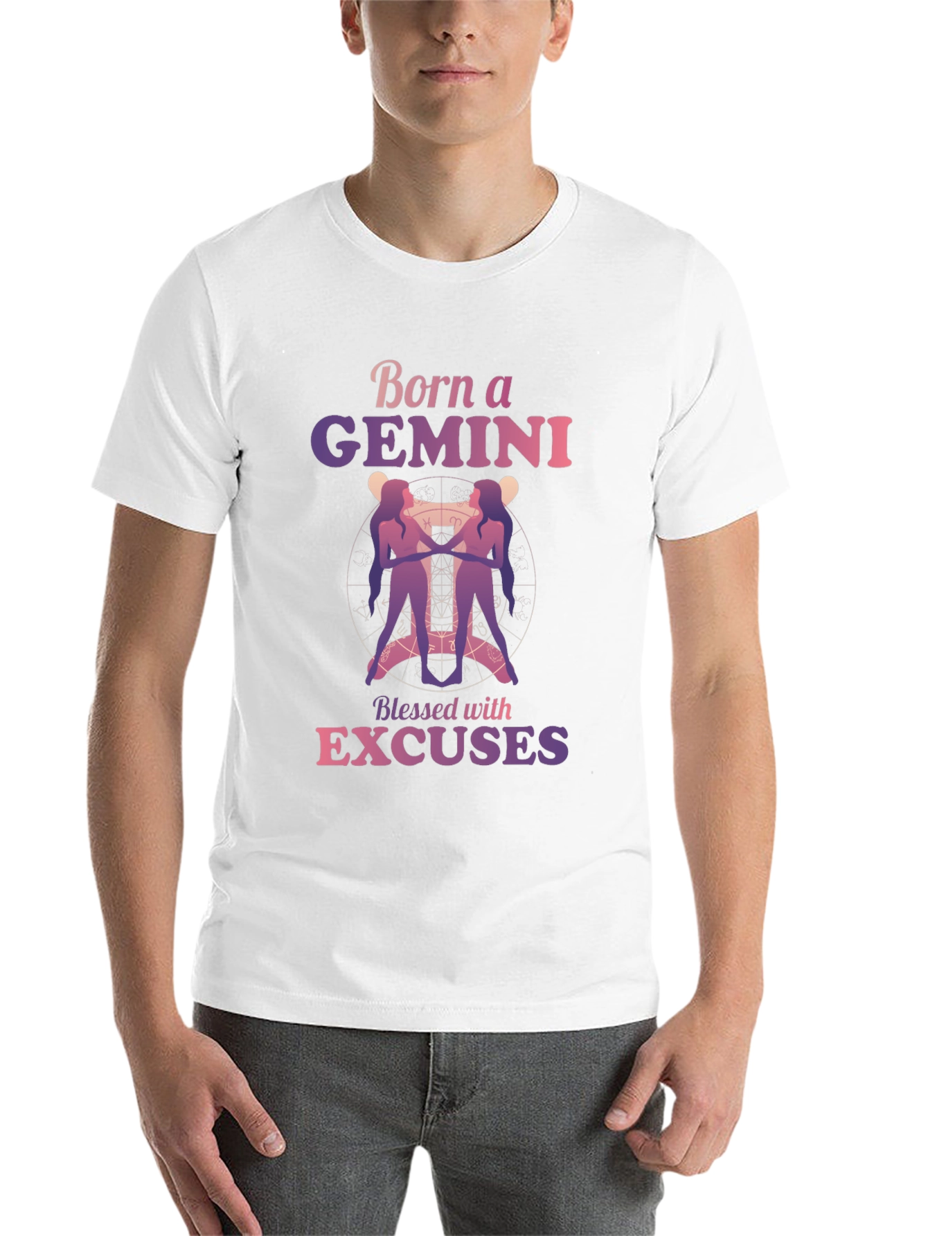 Black Born a Gemini Zodiac T-Shirt view 14
