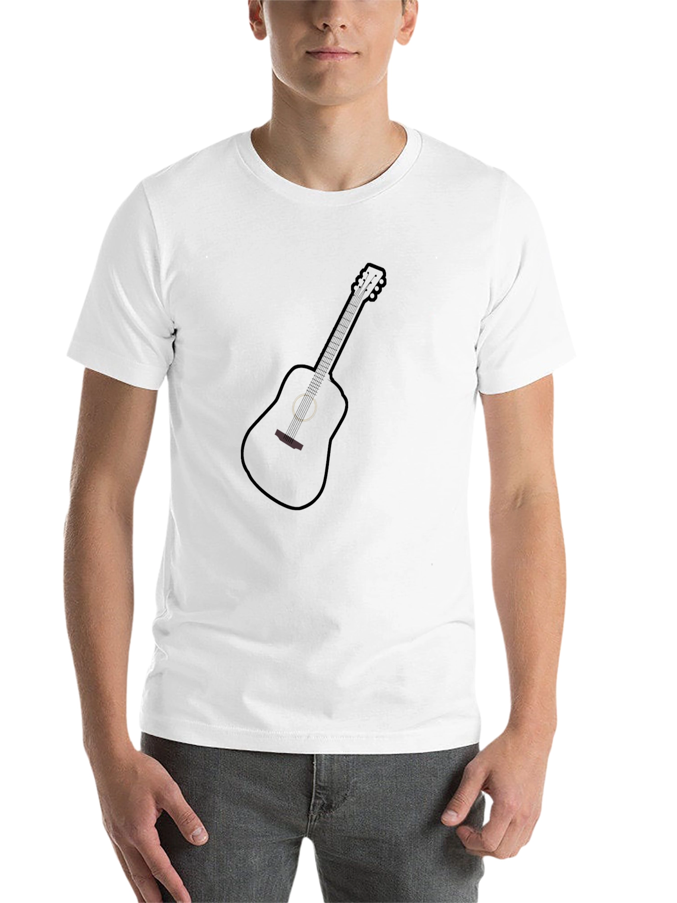 Black Black Guitar Graphic Tee - Music Lover T-Shirt view 14