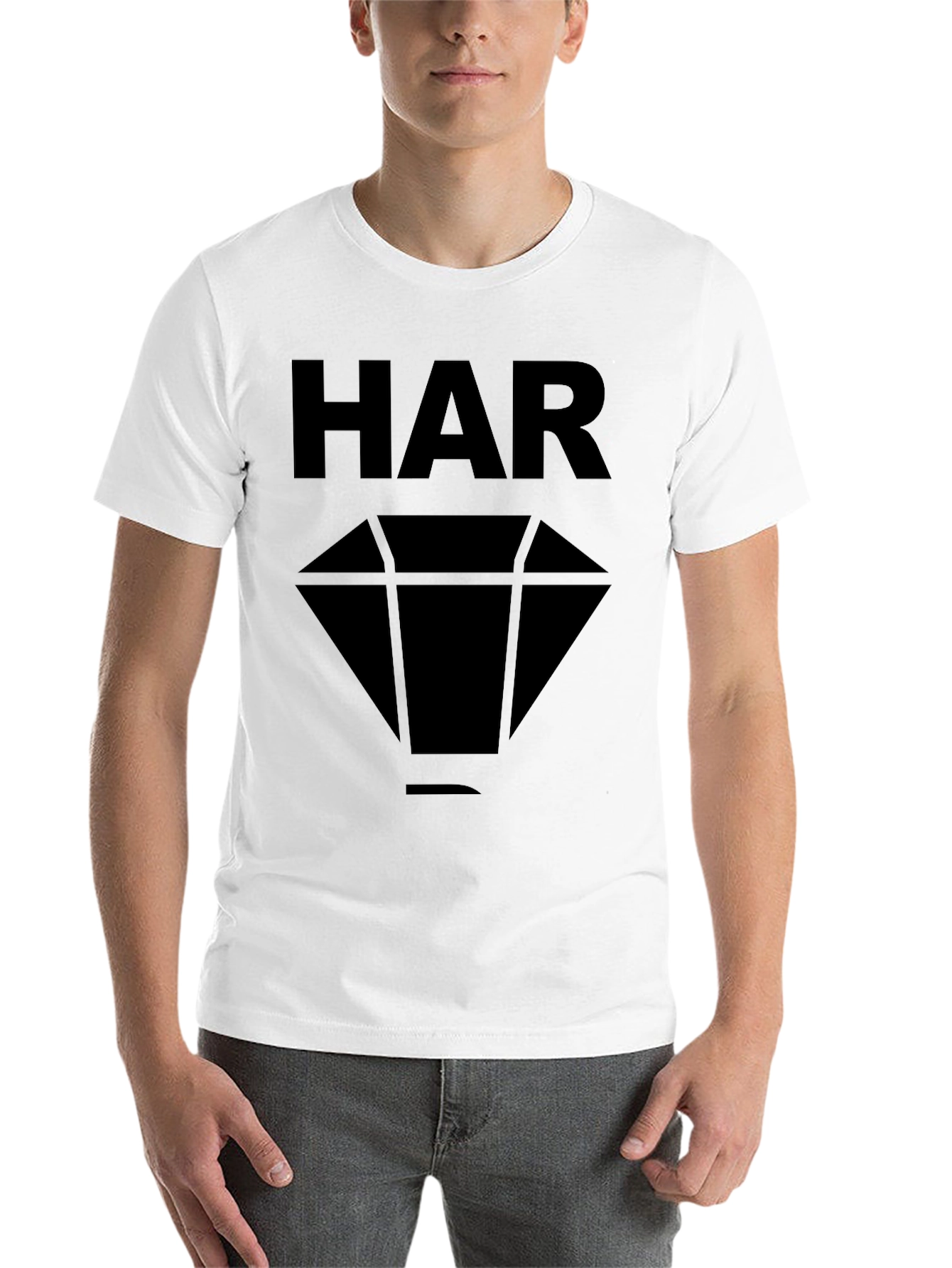 Black HAR Diamond Graphic Black T-Shirt view 14
