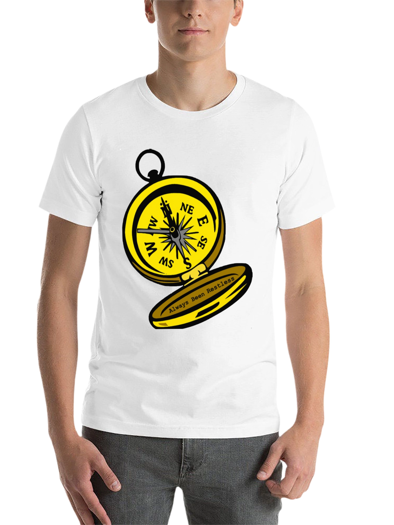 Black Always Been Restless Compass Graphic T-Shirt view 14