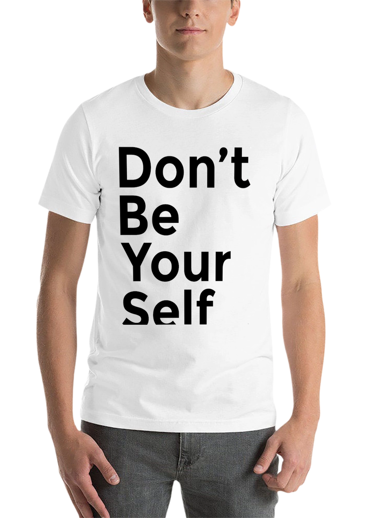 Black Don't Be Yourself Black Graphic Tee view 14