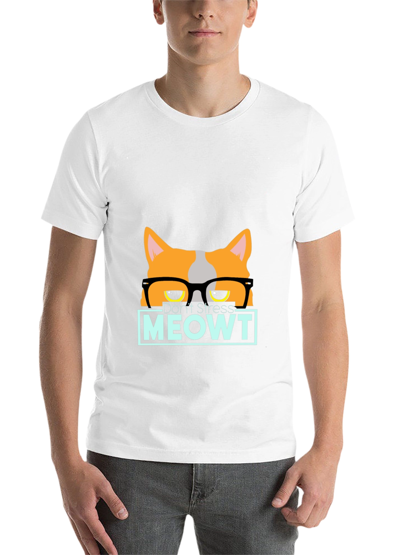 Black Don't Stress MEOWT Cat Graphic Tee view 14