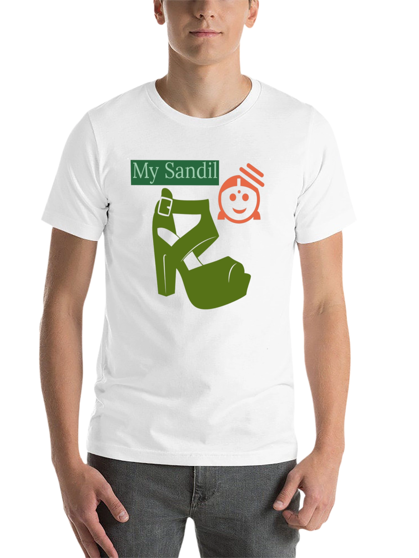 Black Novelty T-Shirt: "My Sandil" Graphic Tee view 14